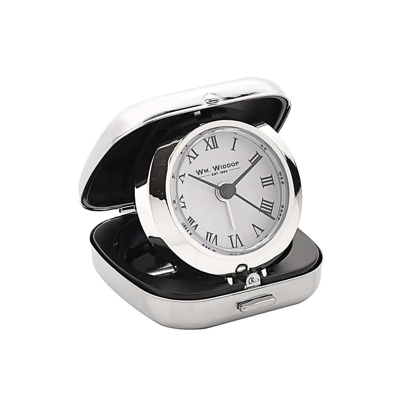 Widdop Silver Metal Cased Alarm Clock
