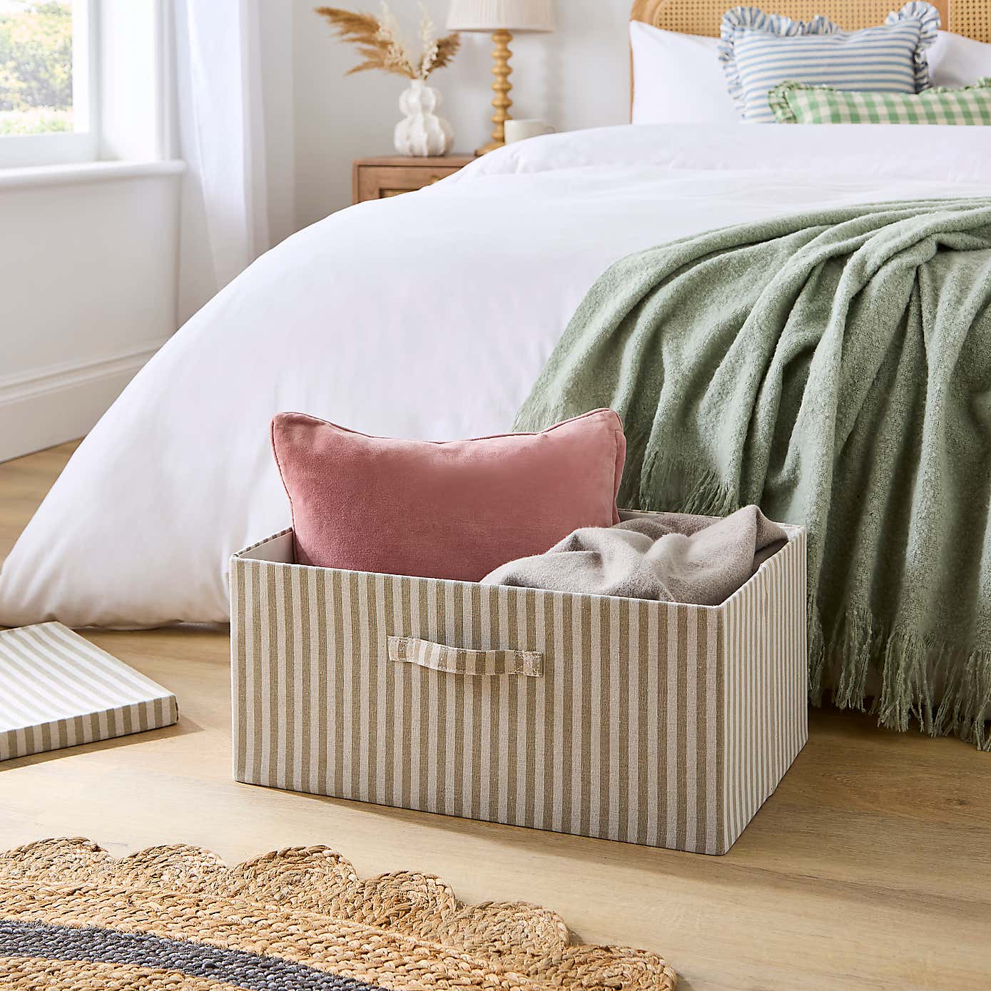 Striped Foldable Storage Box