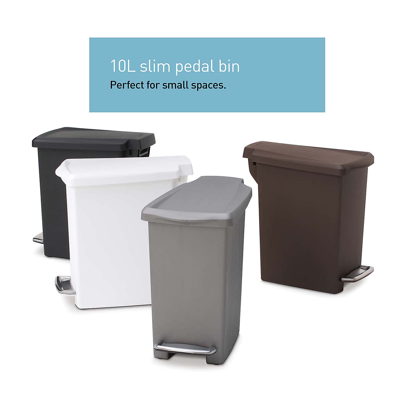 simplehuman 10 Litre Slim Pedal Bin