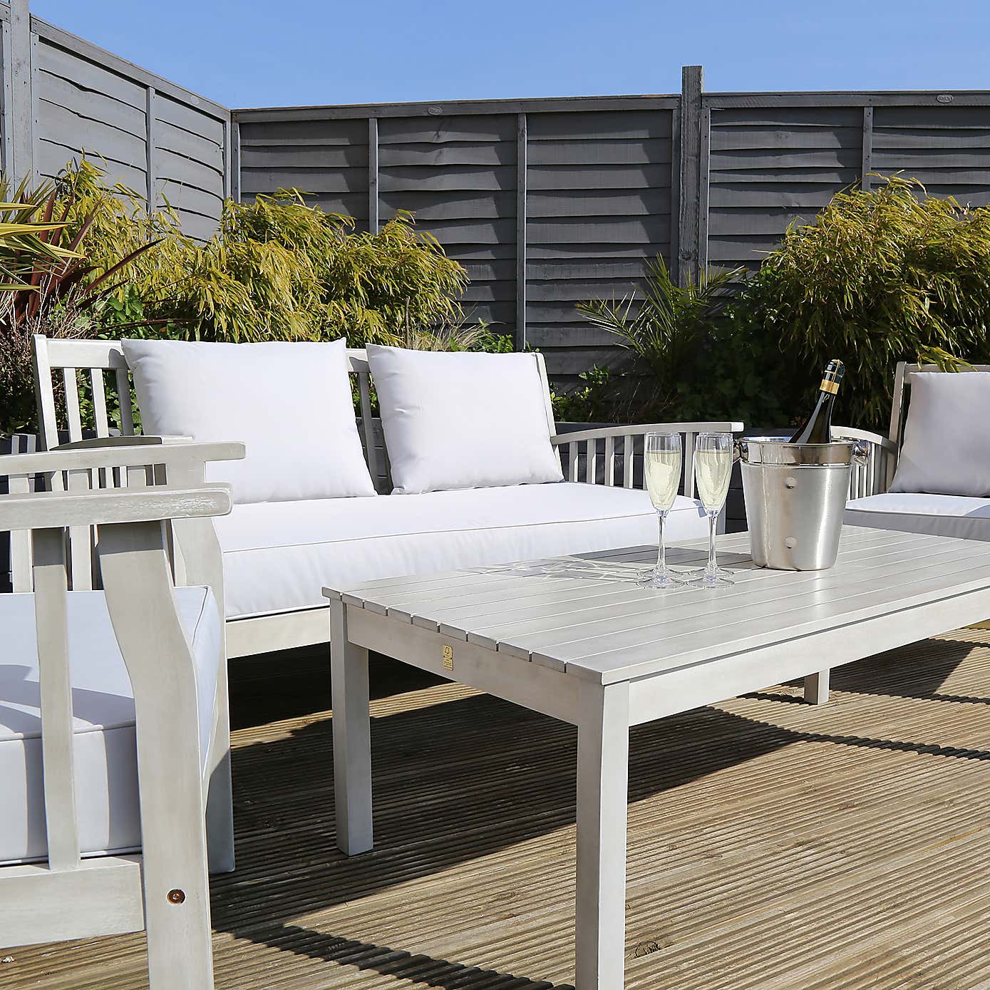 Acacia Washed Wood Lounge Set