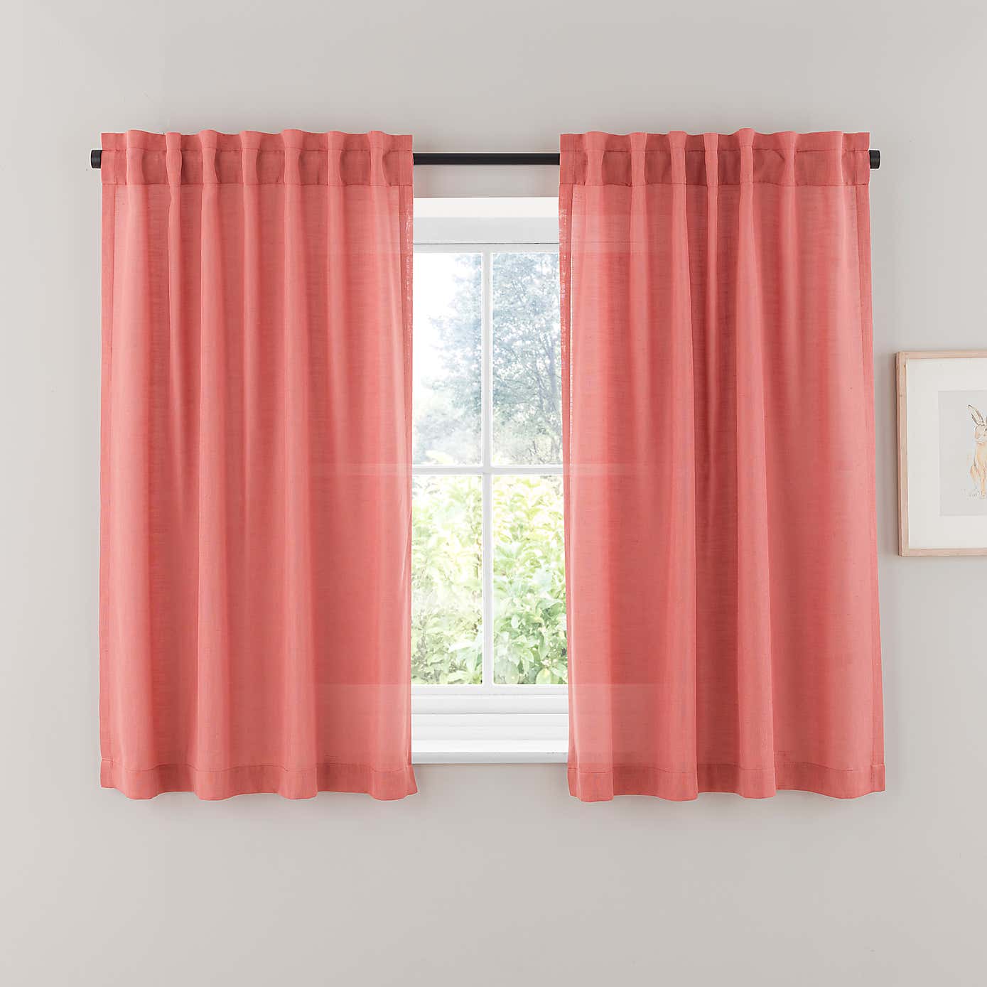 Touch of Linen Unlined Tab Top Curtains