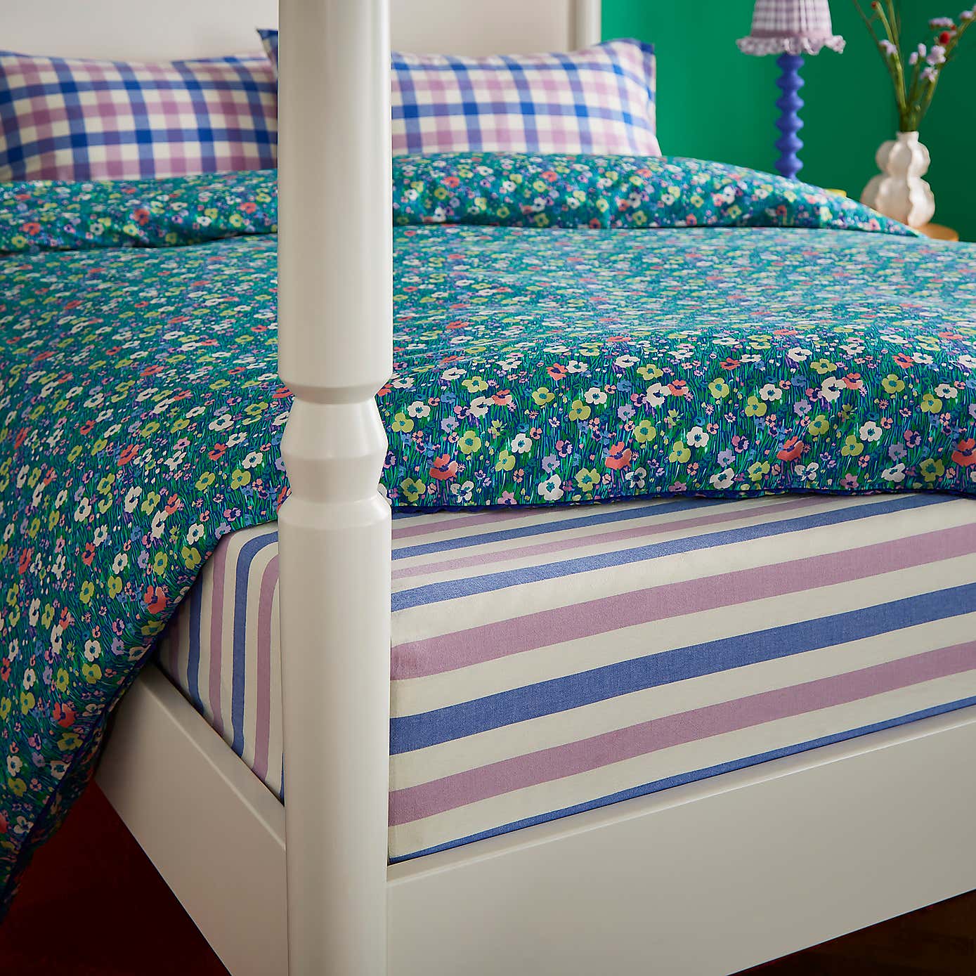 Sophie Robinson Breezy Stripe 100% Cotton Fitted Sheet