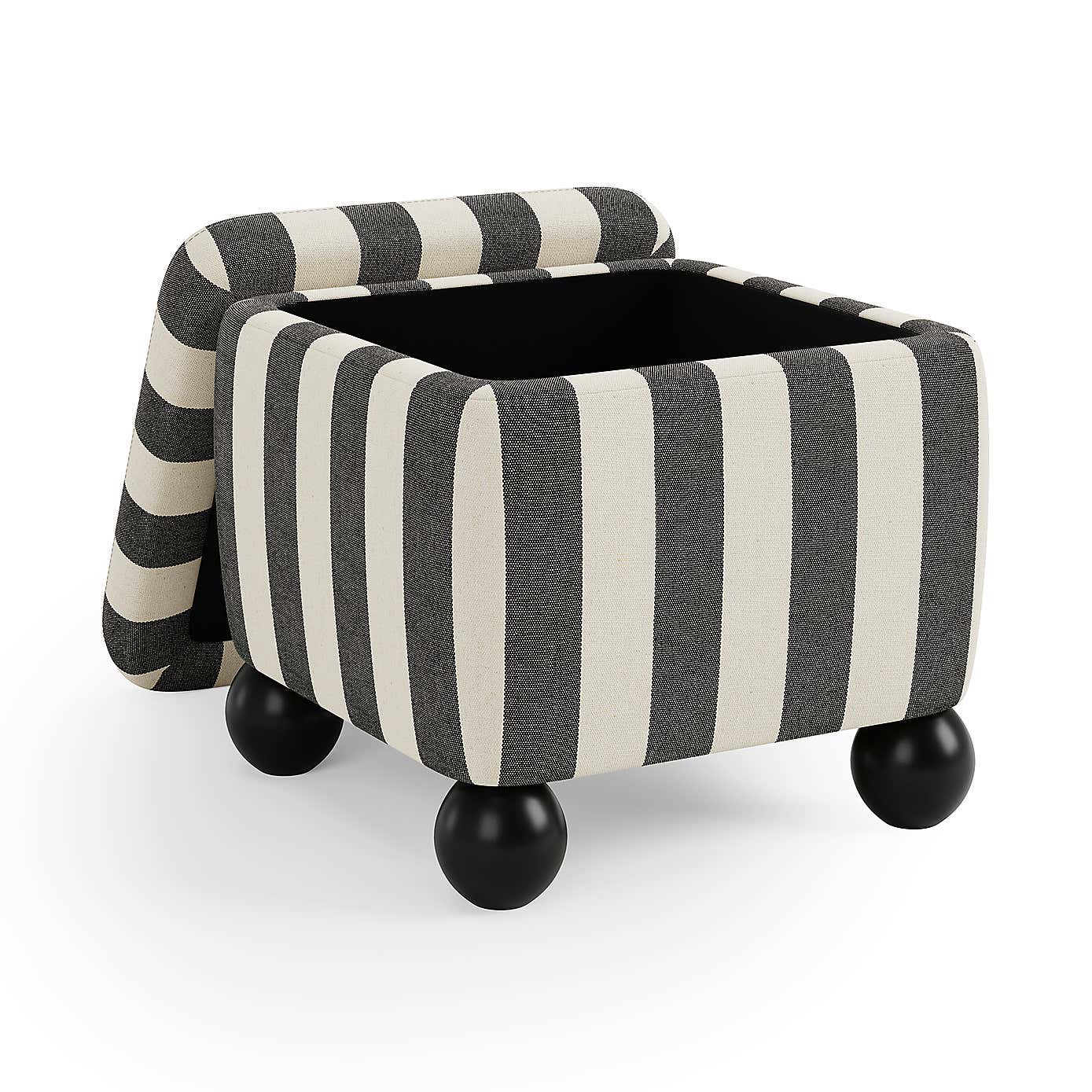 Nylah Linford Stripe Storage Footstool