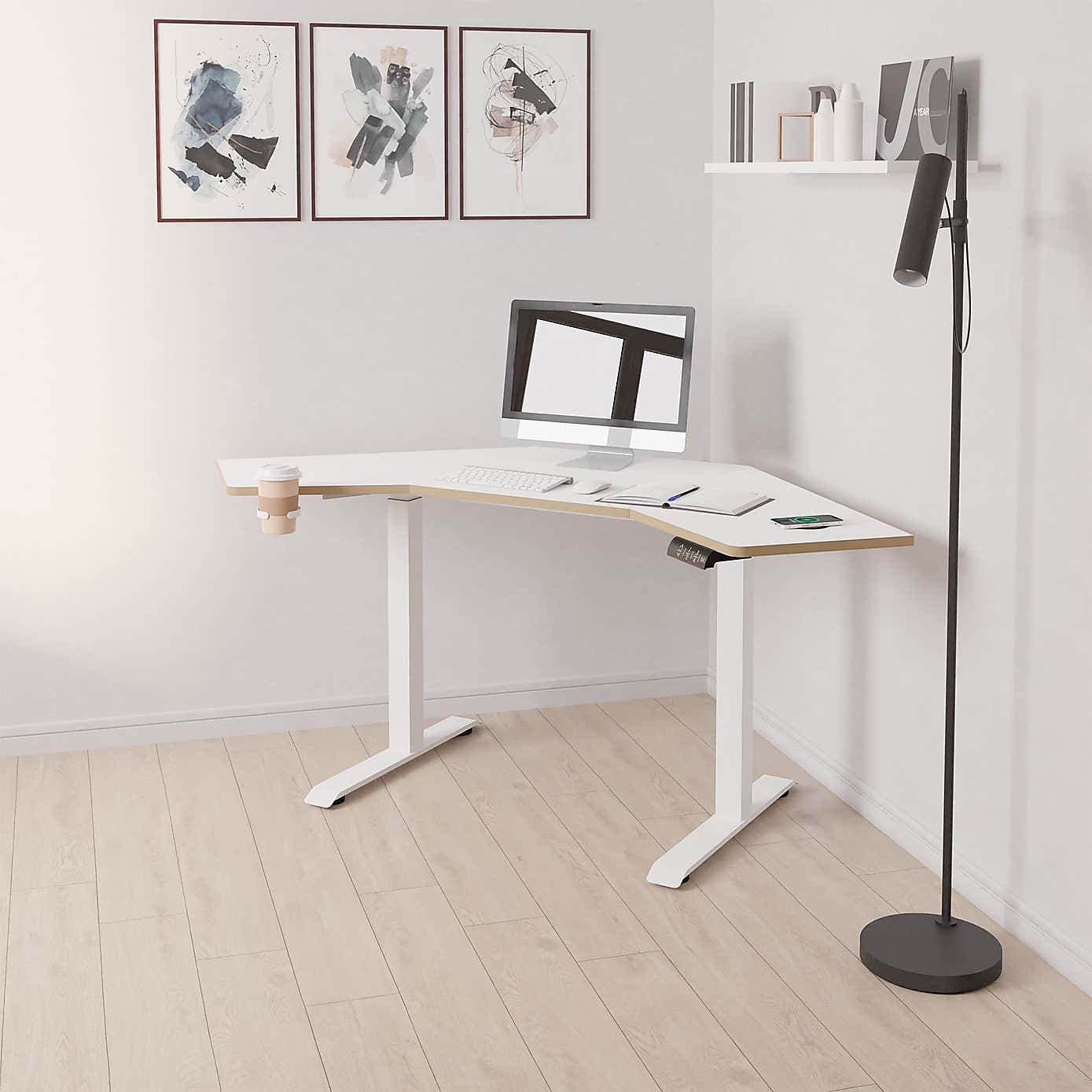 Gino Corner Height Adjustable Desk