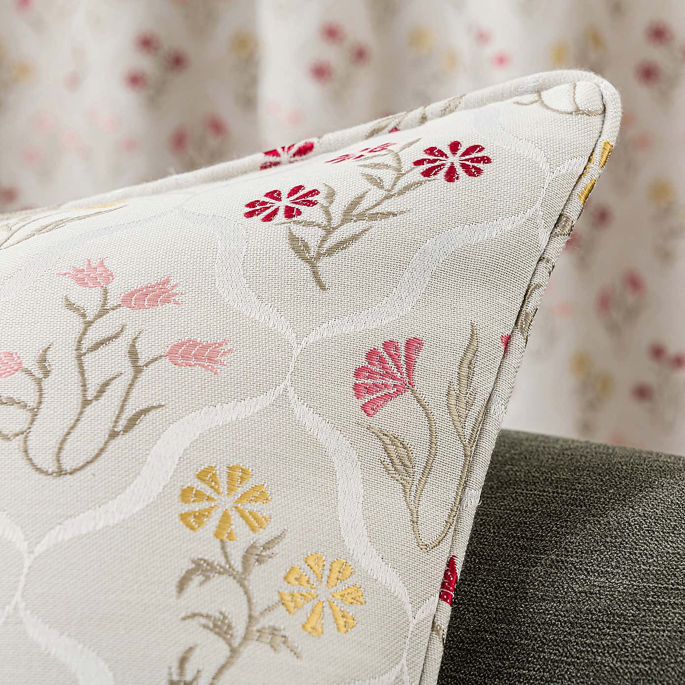 Fleur Floral Jacquard Cushion