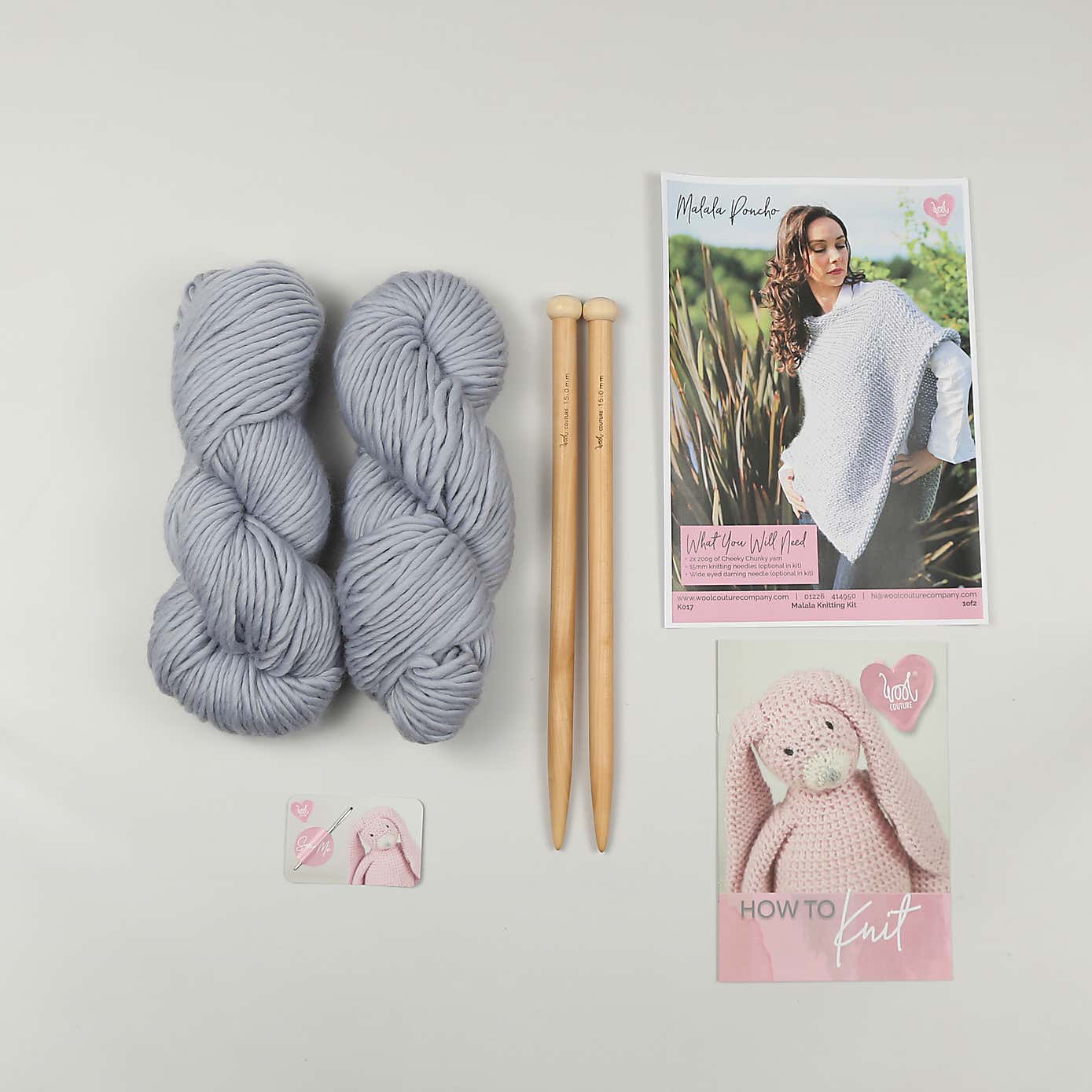 Wool Couture Malala Poncho Seal Knitting Kit