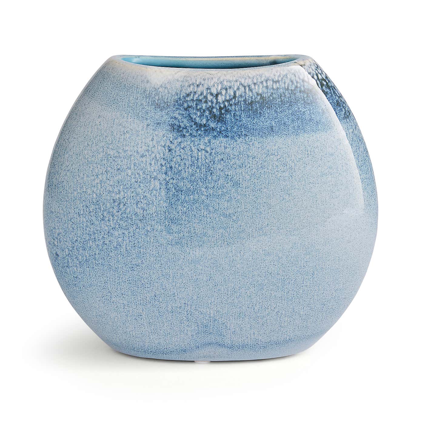 Reactive Glaze Ceramic Flat Vase