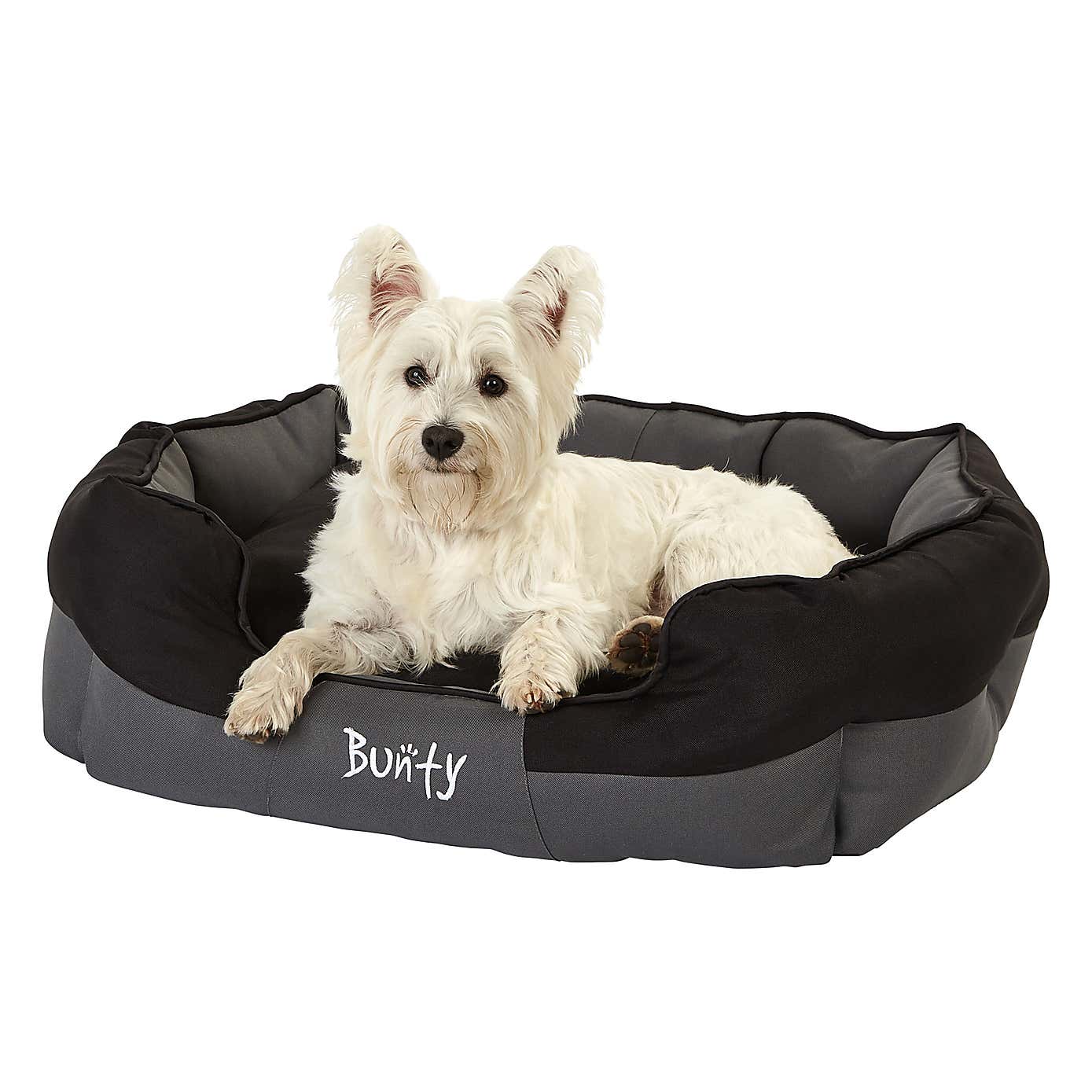 Bunty Black Waterproof Anchor Dog Bed