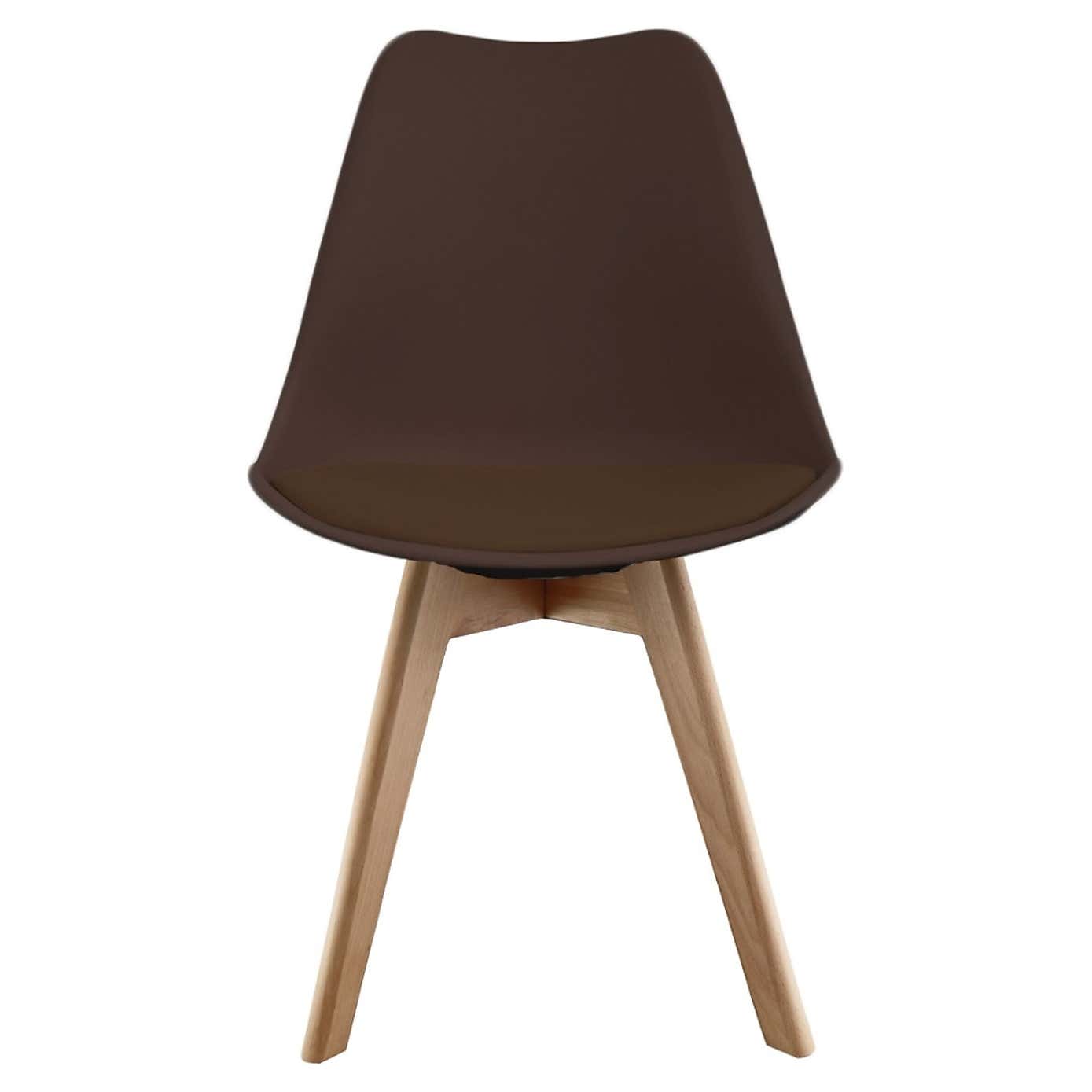 Fusion Living Soho Plastic Dining Chair with Squared Legs