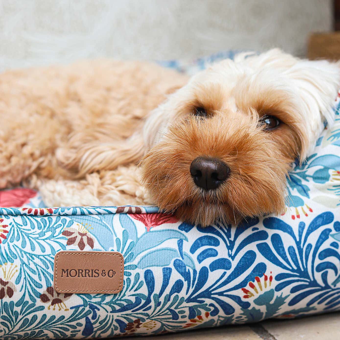 Morris & Co. Bower Berry Print Pet Box Bed