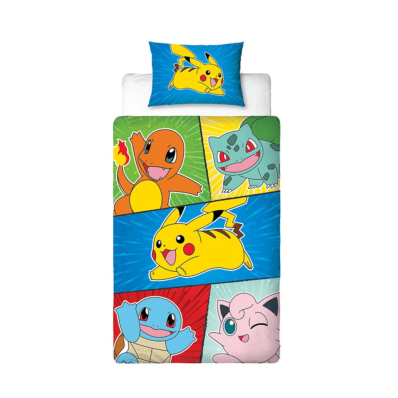 Pokemon Retro Reversible Single Duvet Cover & Pillowcase Set