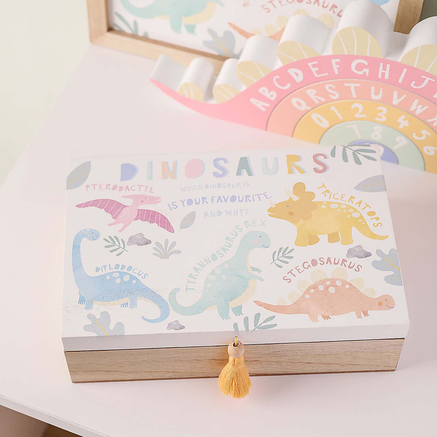 Petit Cheri Dinosaur Names Keepsake Box