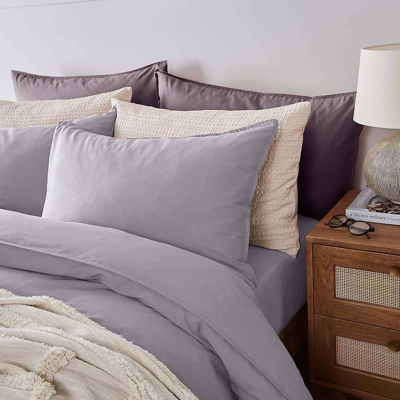 Recycled Cotton Housewife Pillowcase Pair