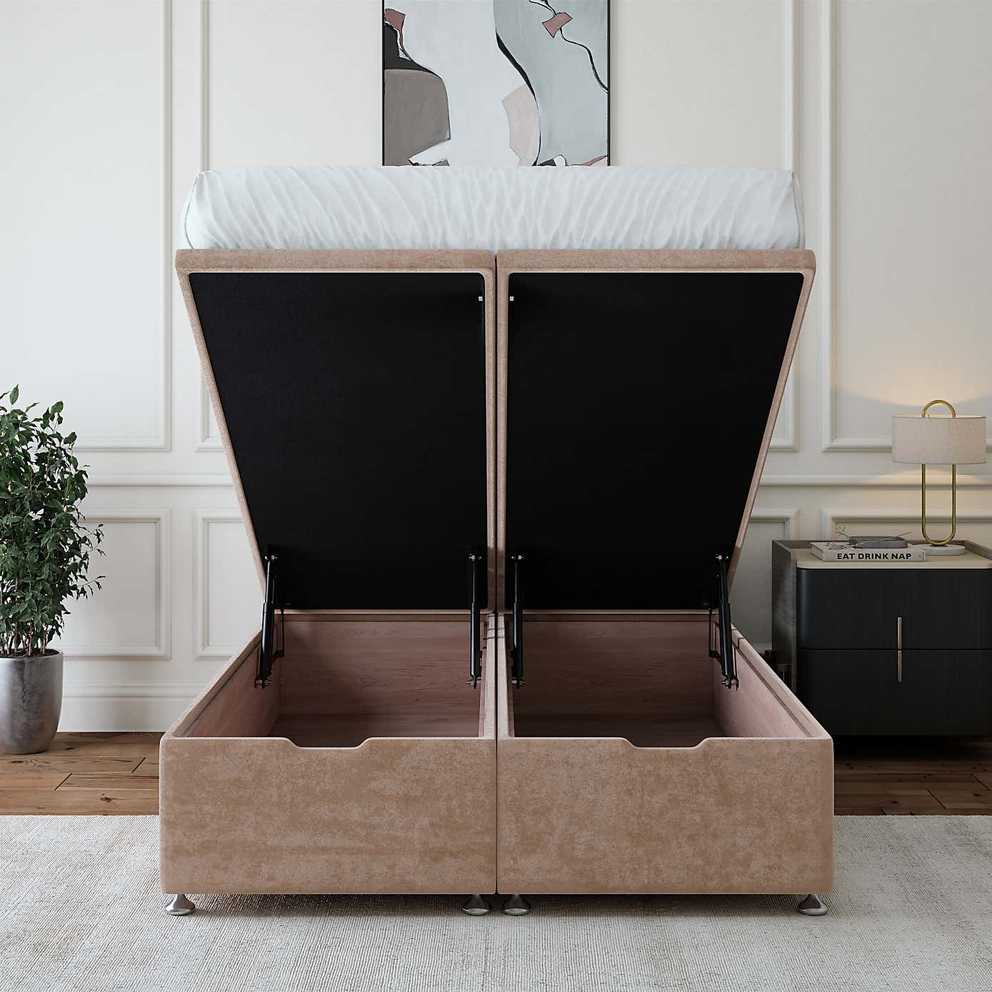 Bedmaster Plush Chenille End of Bed Ottoman Base