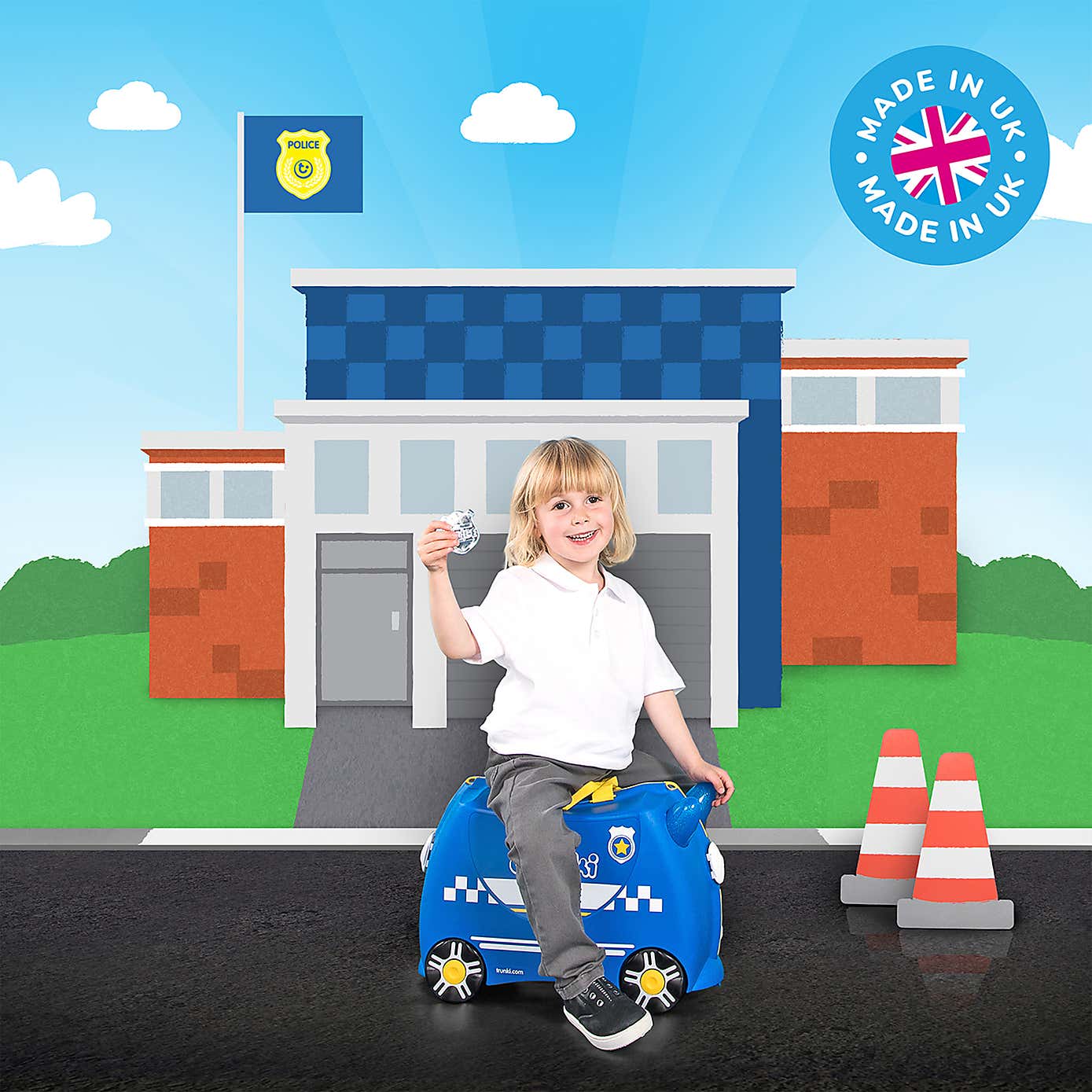 Trunki Percy the Police Car Ride On Suitcase