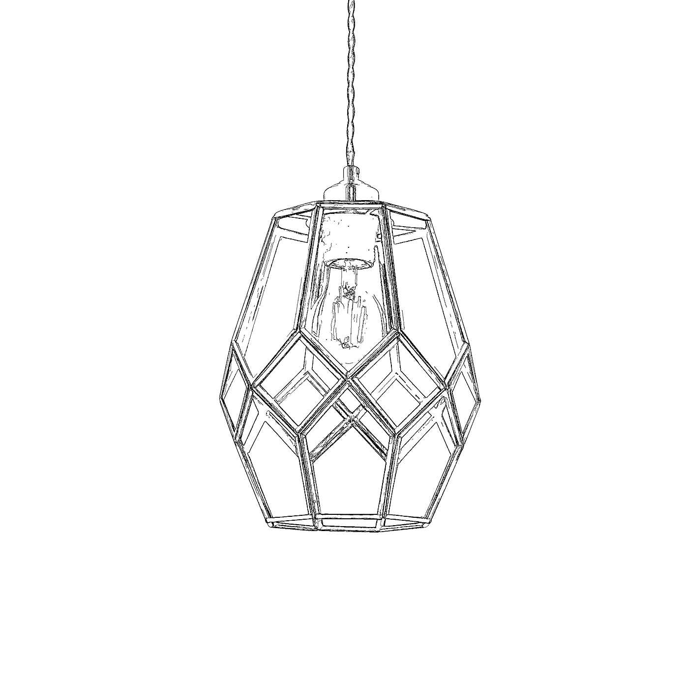 Vogue Eacham 1 Light Pendant Ceiling Fitting