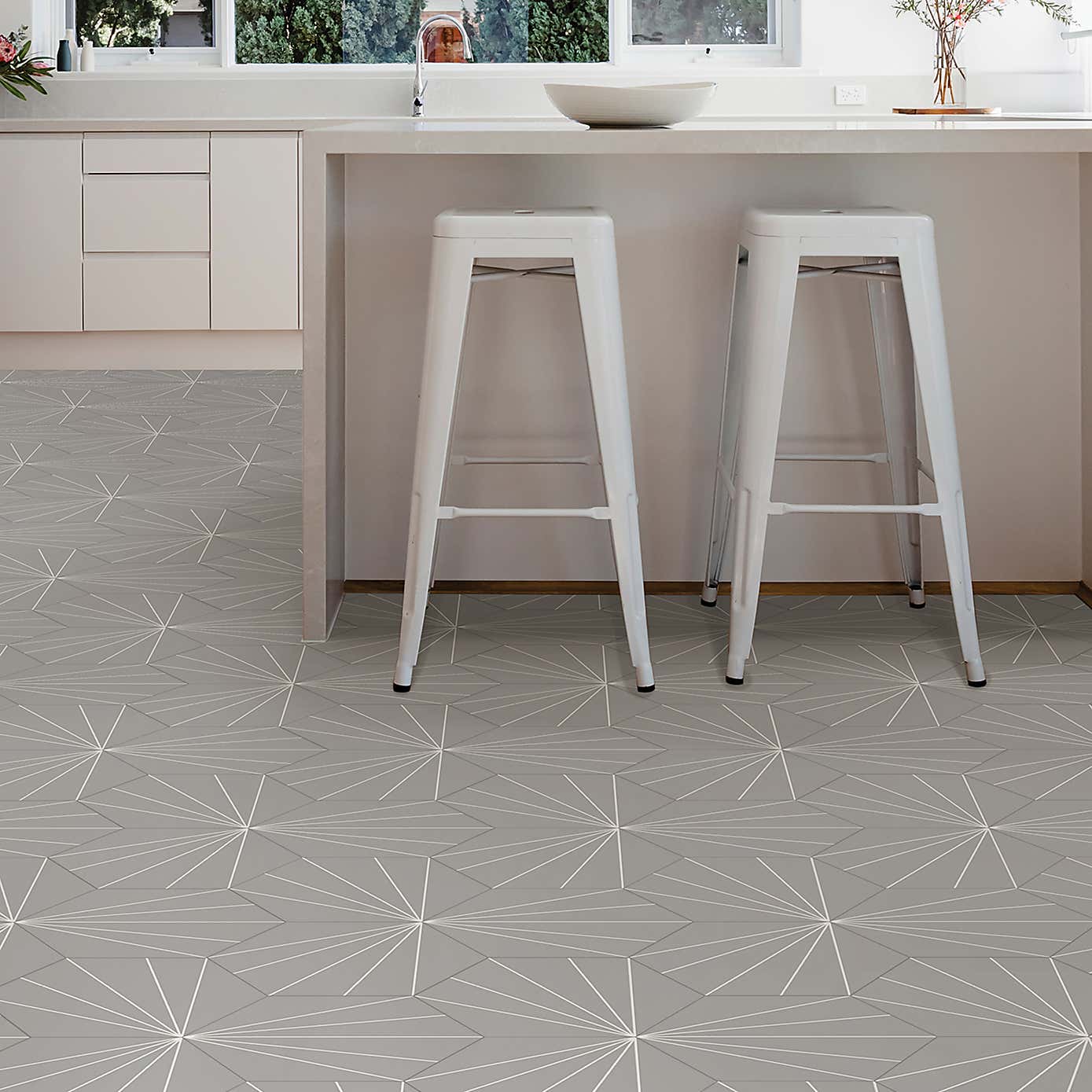 Vers Self Adhesive Hexagon Floor Tiles