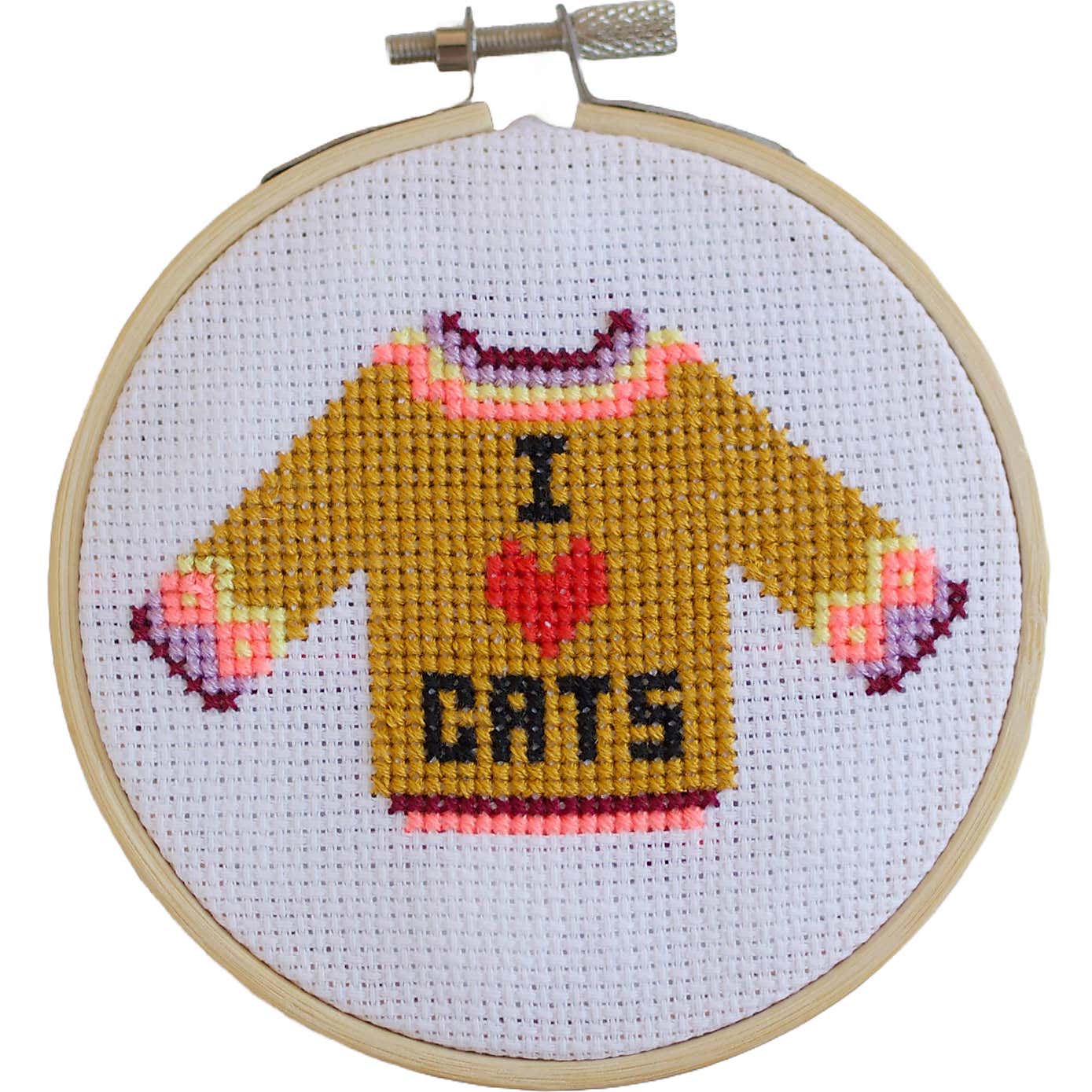 Cotton Clara I love Cats Cross Stitch Kit