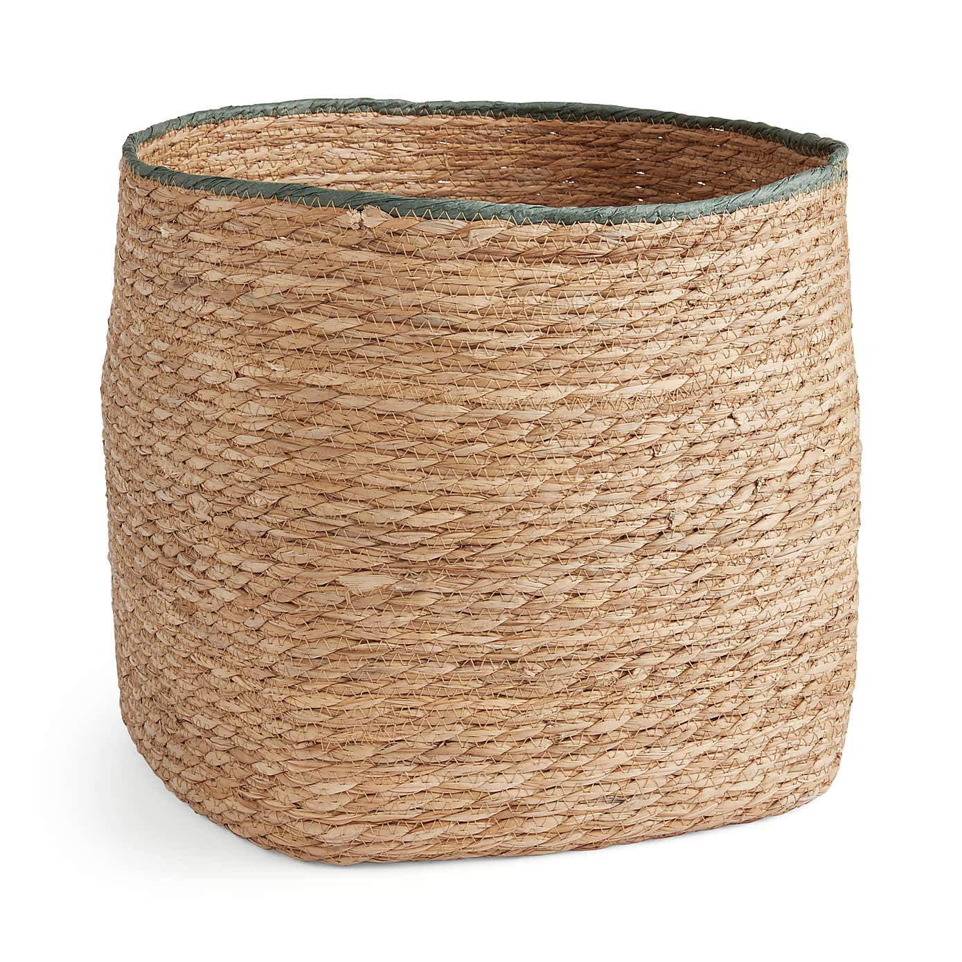 Rush Storage Basket with Trim