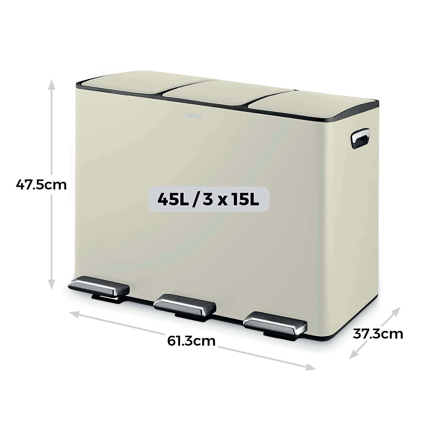 Tower 45L Recycling Pedal Bin