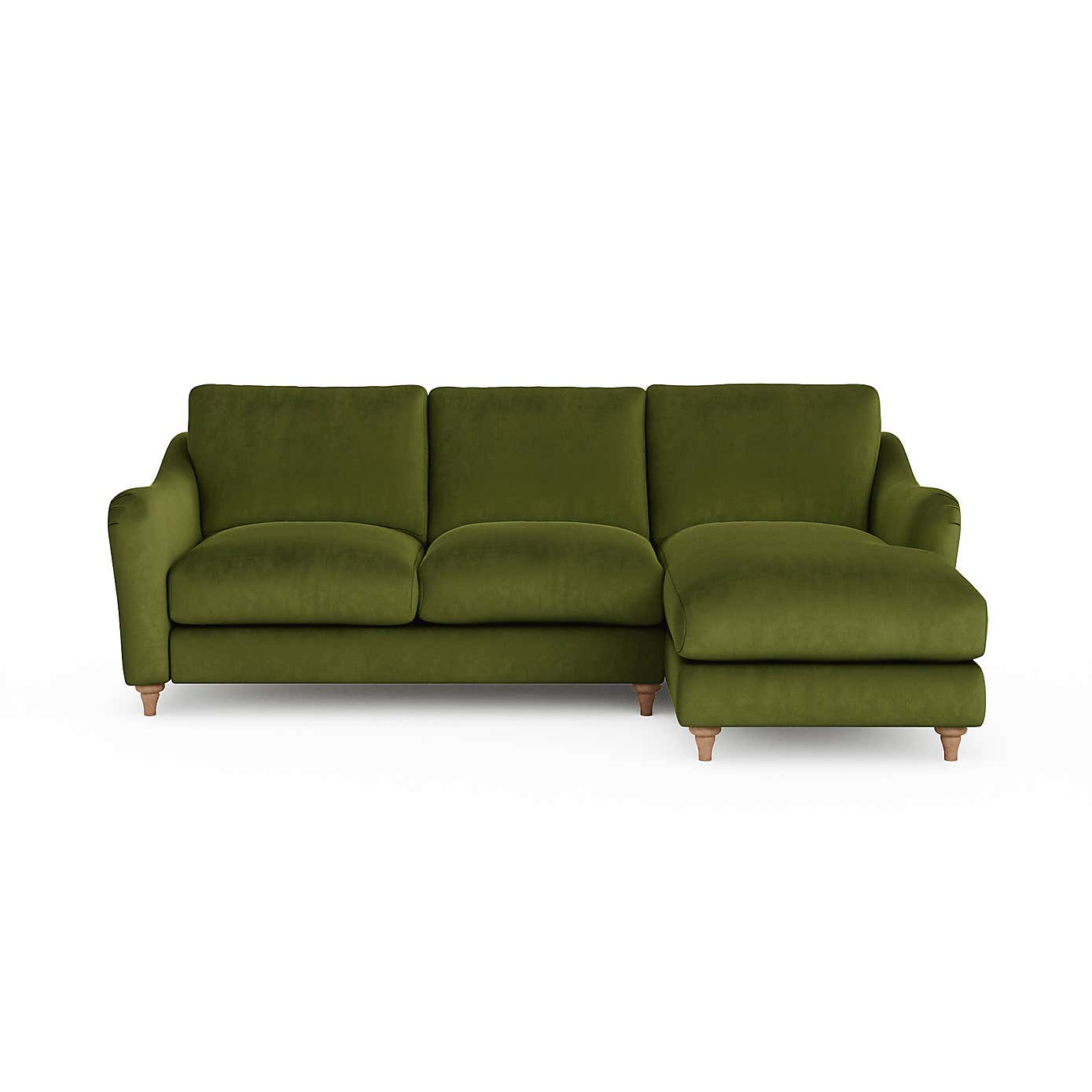 Hattie Matte Plush Velvet Corner Chaise Sofa