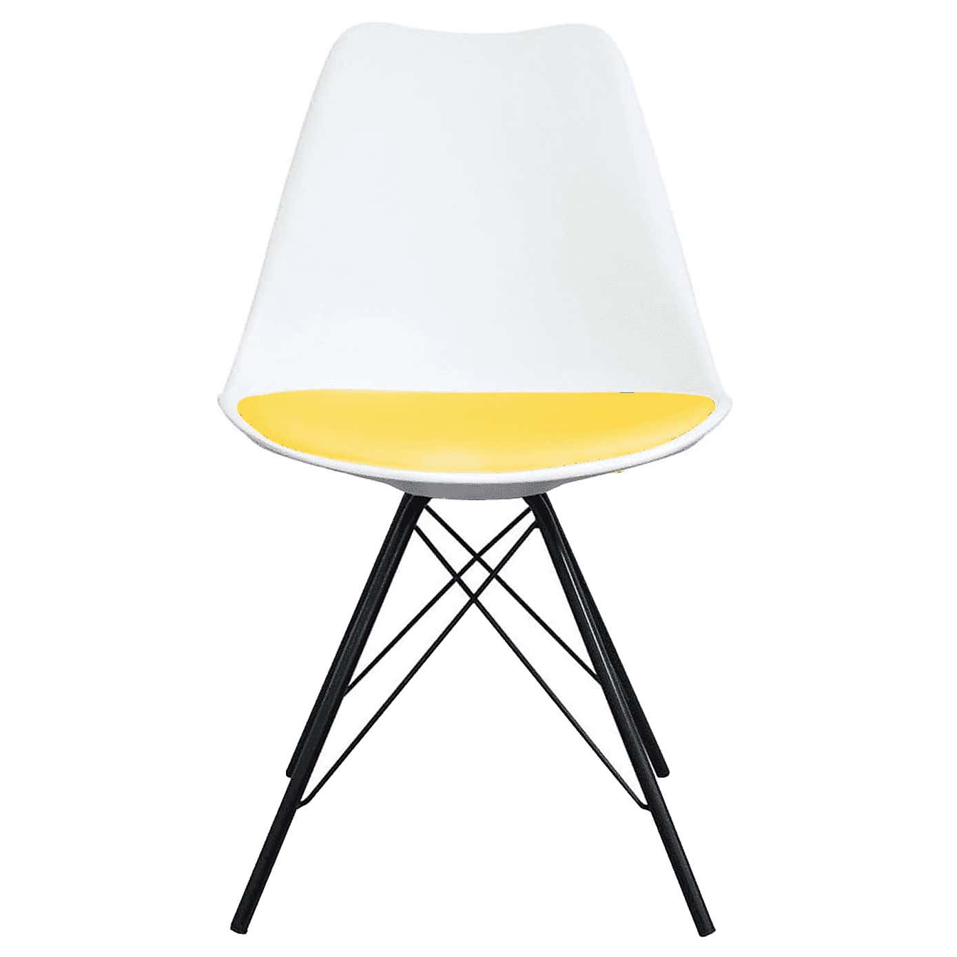 Fusion Living Soho White Plastic Dining Chair