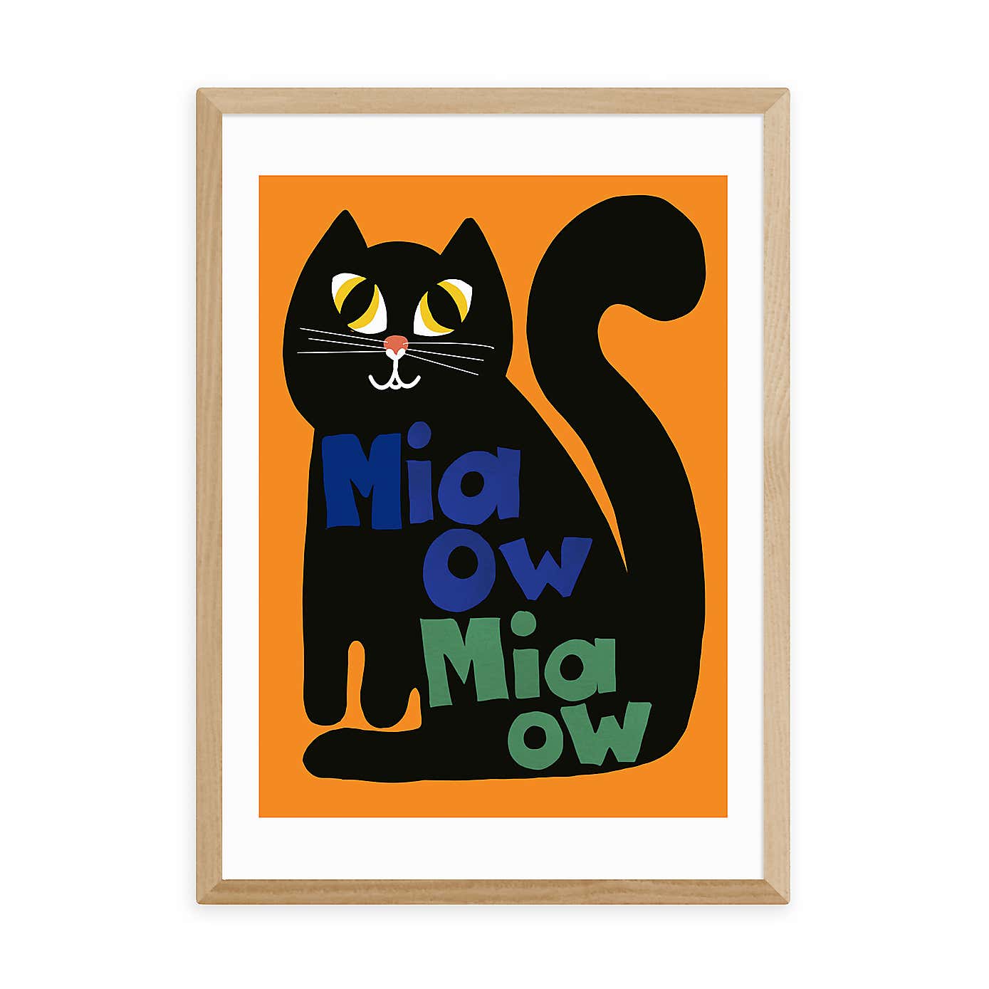 East End Prints Miaow Miaow Cat Print