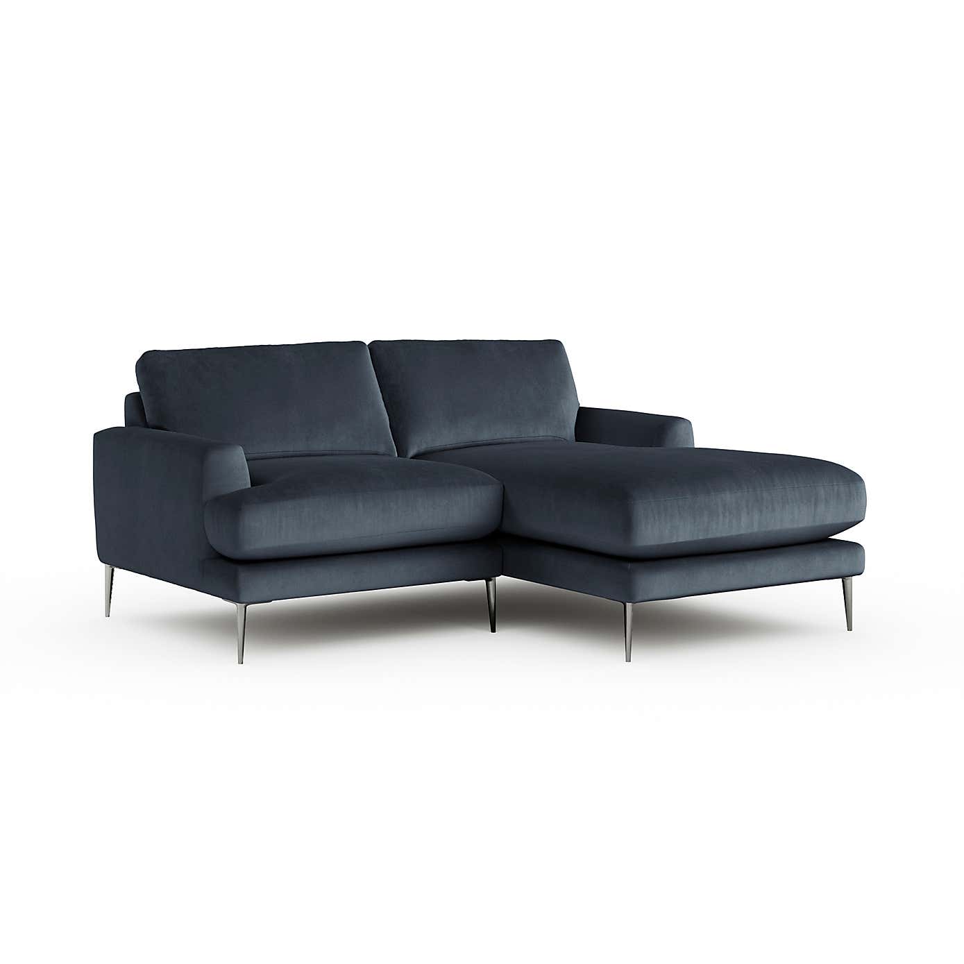 Lawson Matte Plush Velvet Corner Chaise Sofa