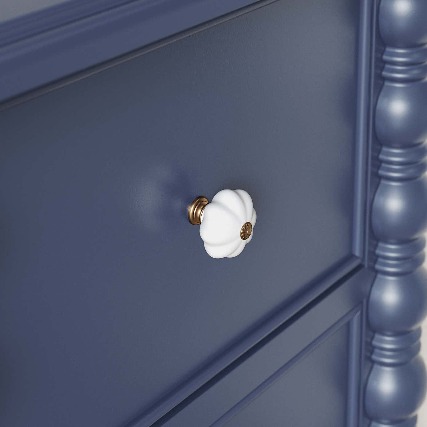 Pippin 2 Drawer Bedside Table, Navy