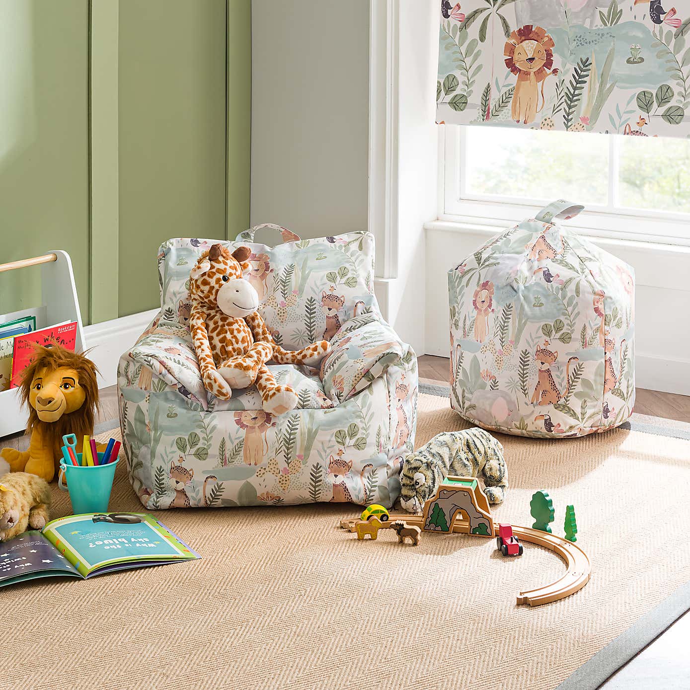 Jungle Friends Kids Beanbag Chair