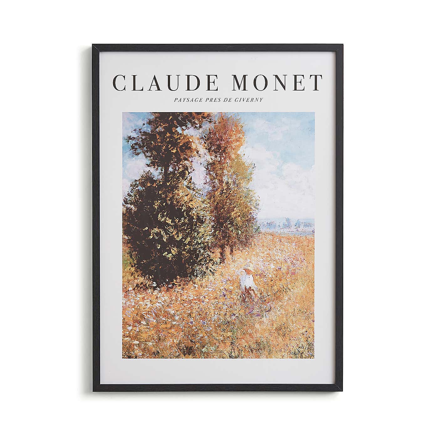 Paysage Pres De Giverny by Claude Monet Framed Print