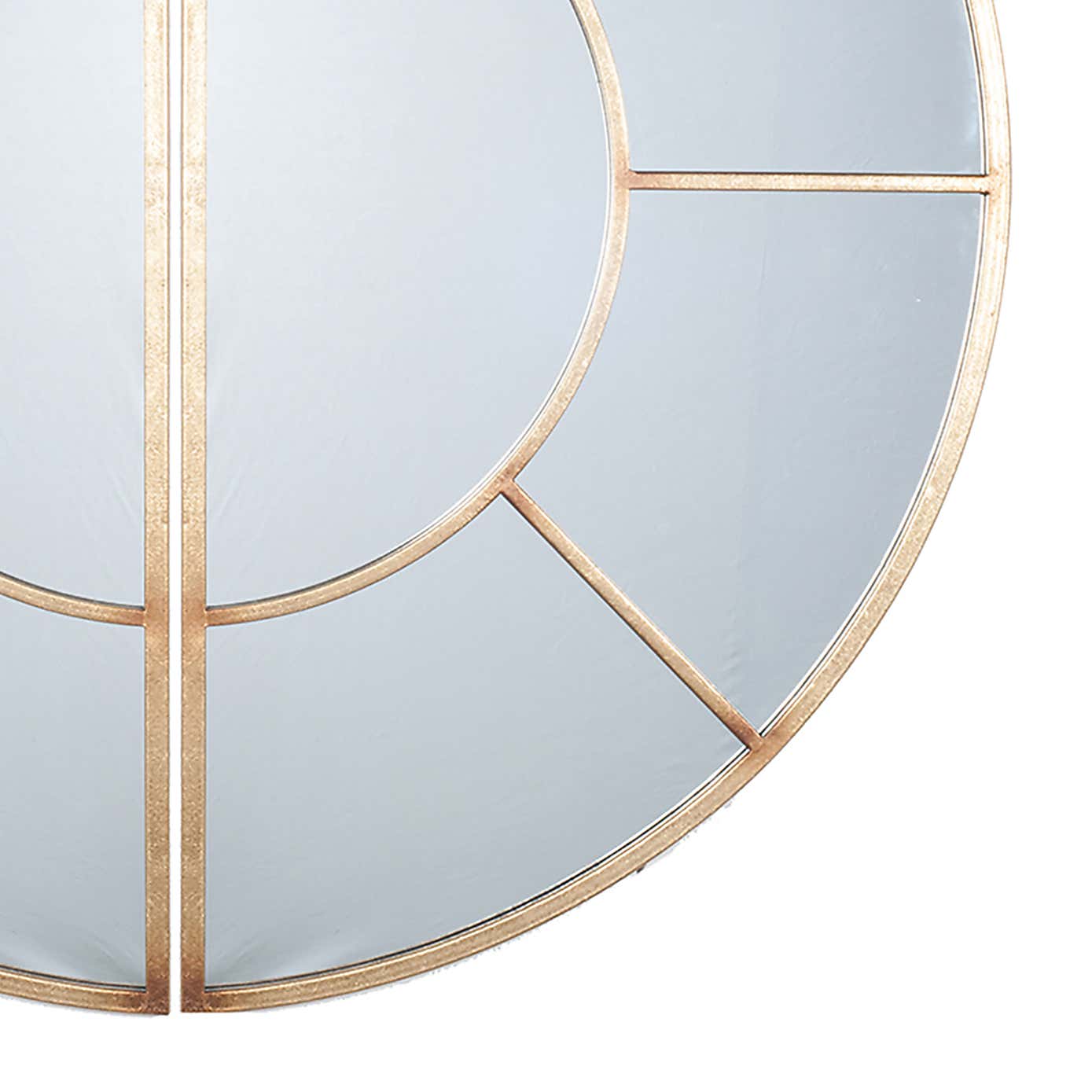 Window 2 Section Round Wall Mirror