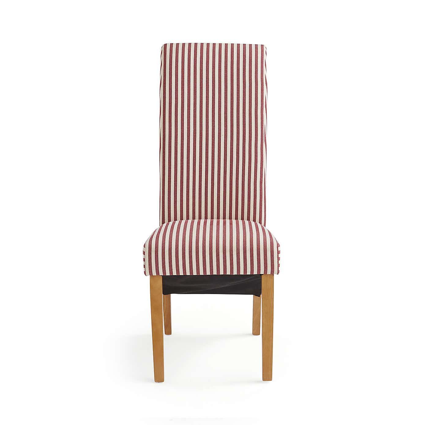Set of 2 Chester Linford Stripe Dining Chairs, Fabric