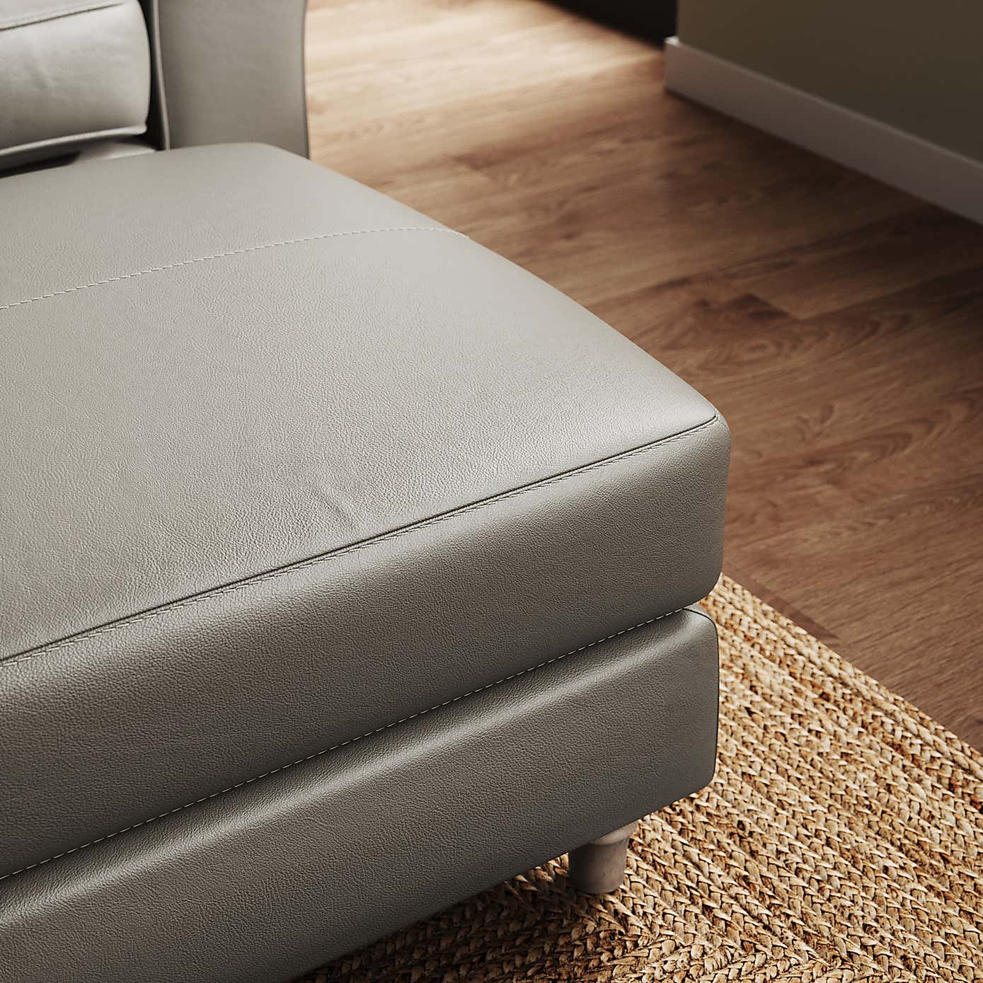 Flori Classic Leather Footstool