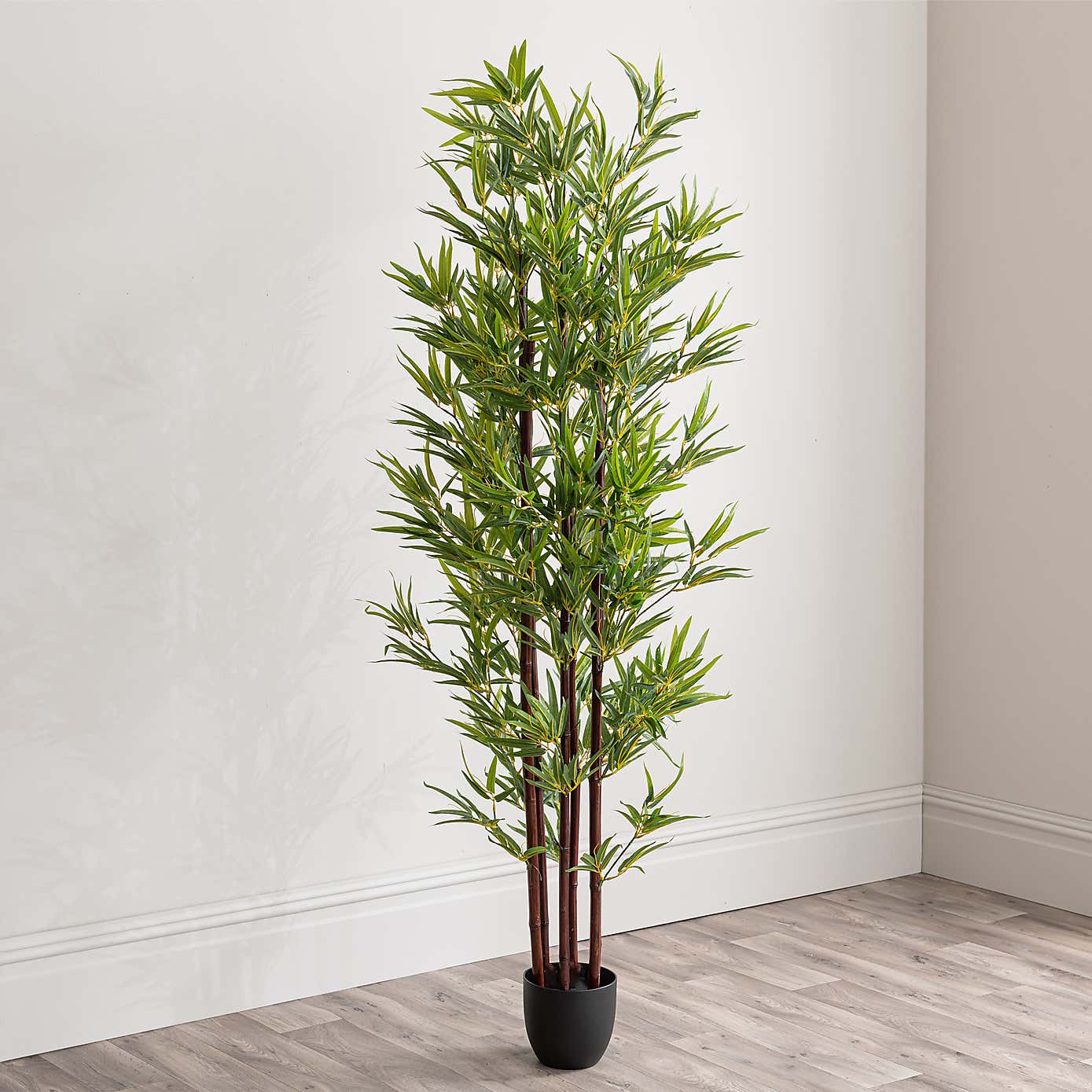 Artificial Bamboo Stem Tree in Black Plant Pot