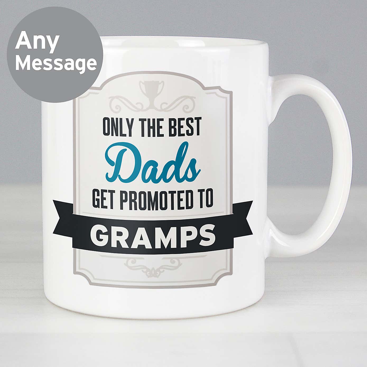 Personalised 'Best Dads Get Promoted to' Mug