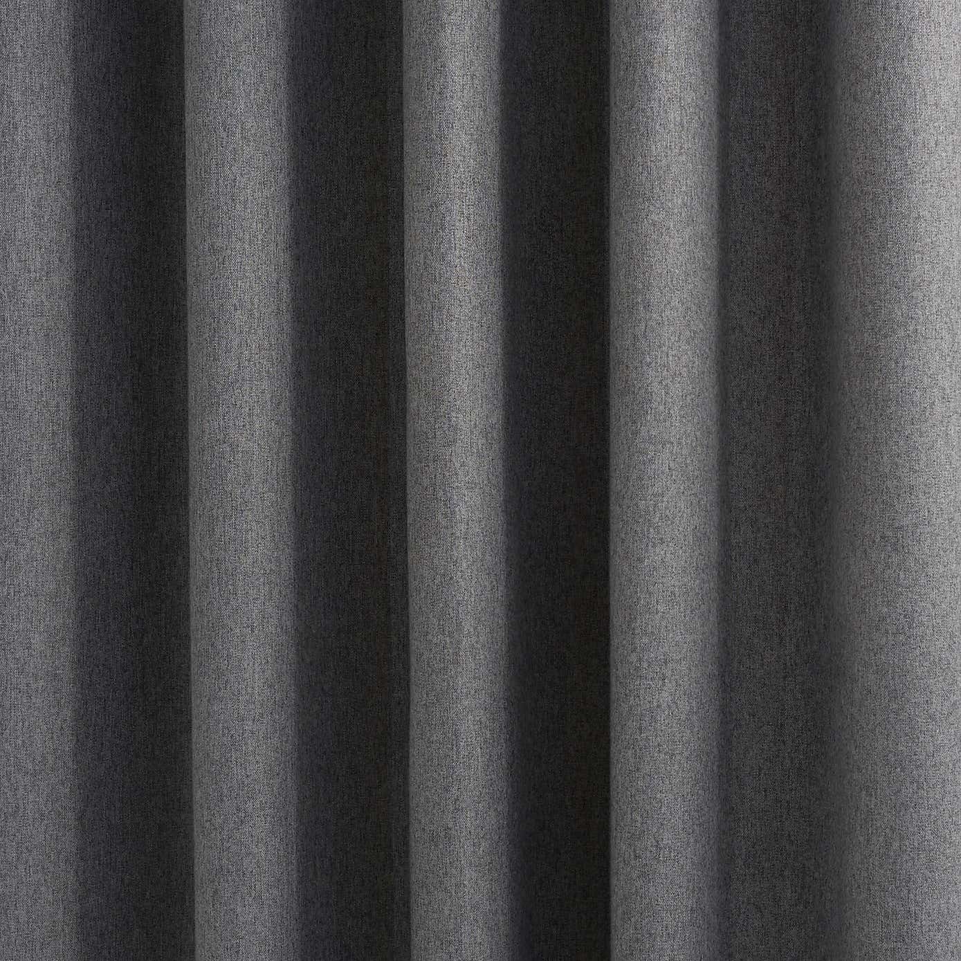 Luna Brushed Blackout Eyelet Door Curtain