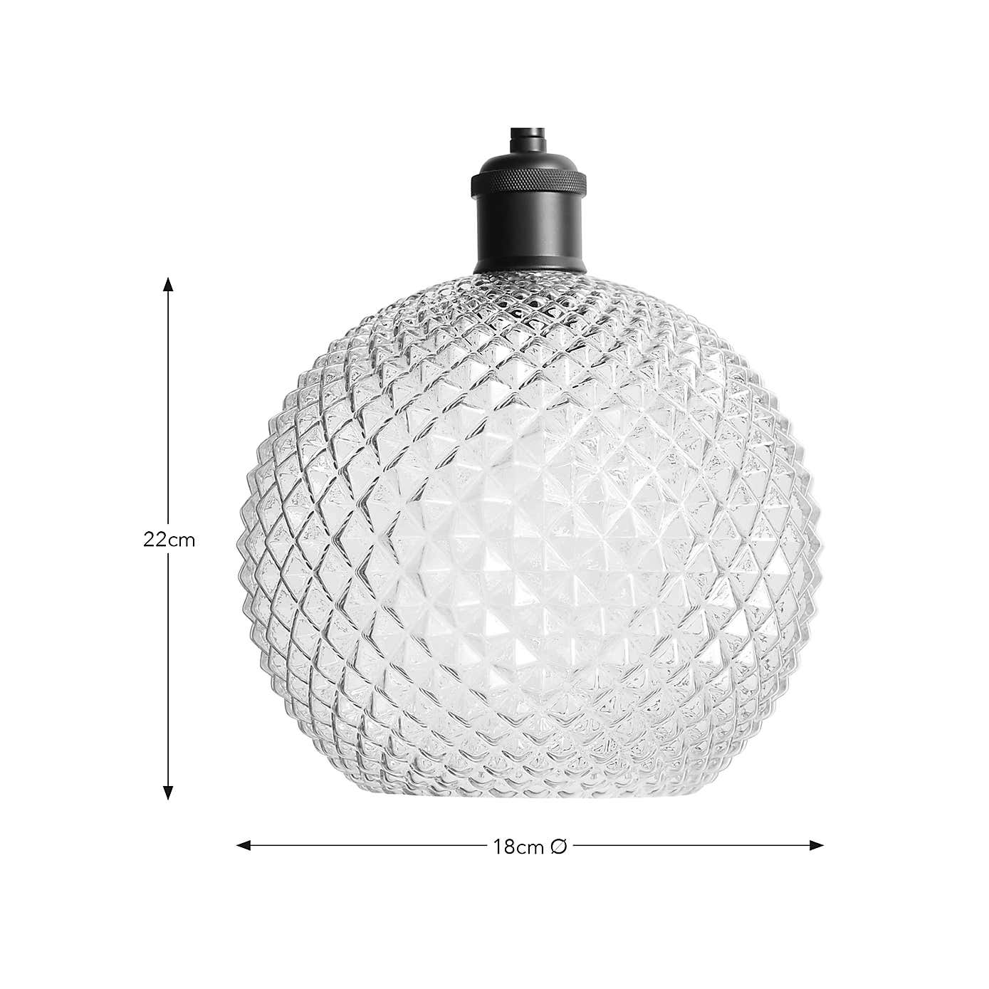 Elodie Faceted Glass Easy Fit Pendant