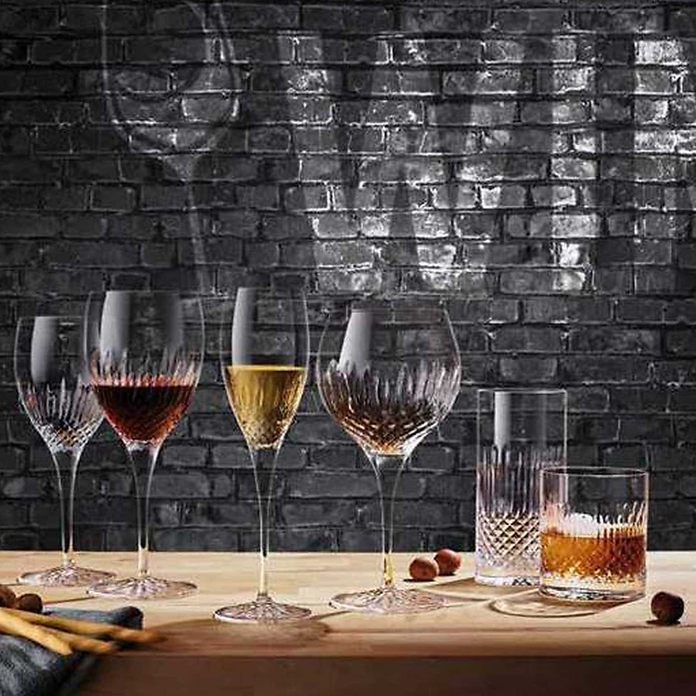 Luigi Bormioli Set of 4 Diamante Highball Glasses