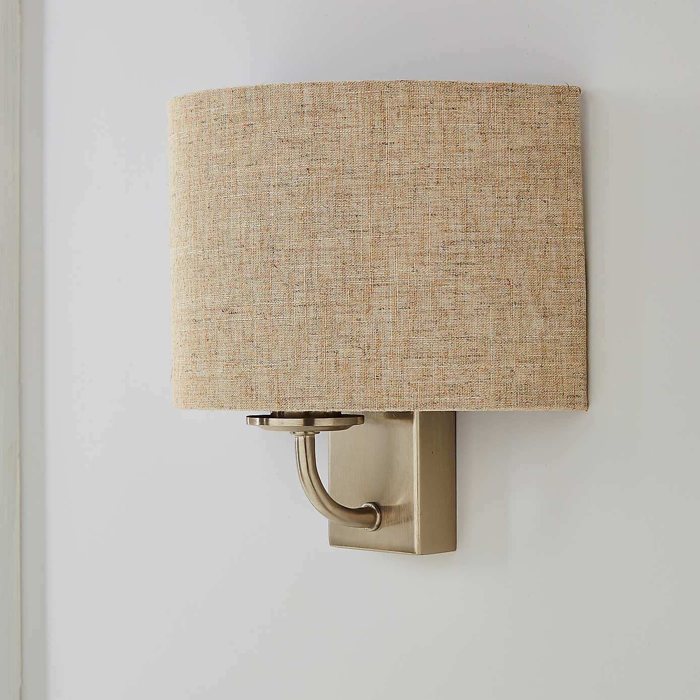 Preston Ivory Linen Shaded Wall Light