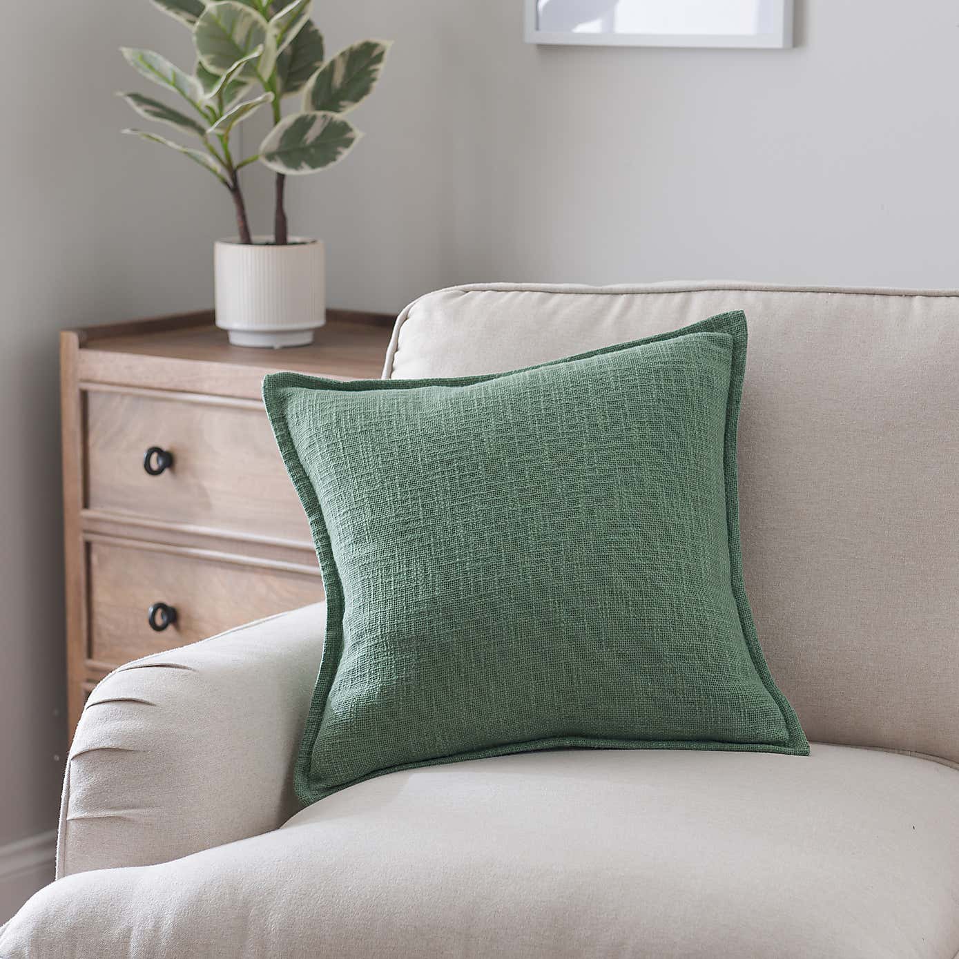 Westcott Cotton Velvet Slub Square Cushion