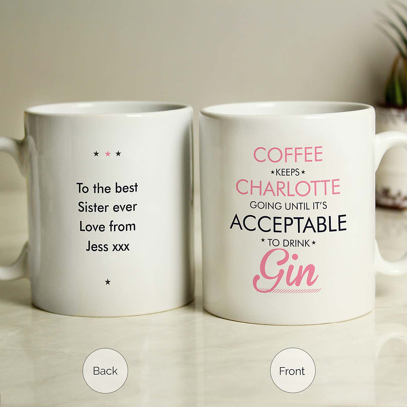 Personalised Acceptable to Drink Mug Pink