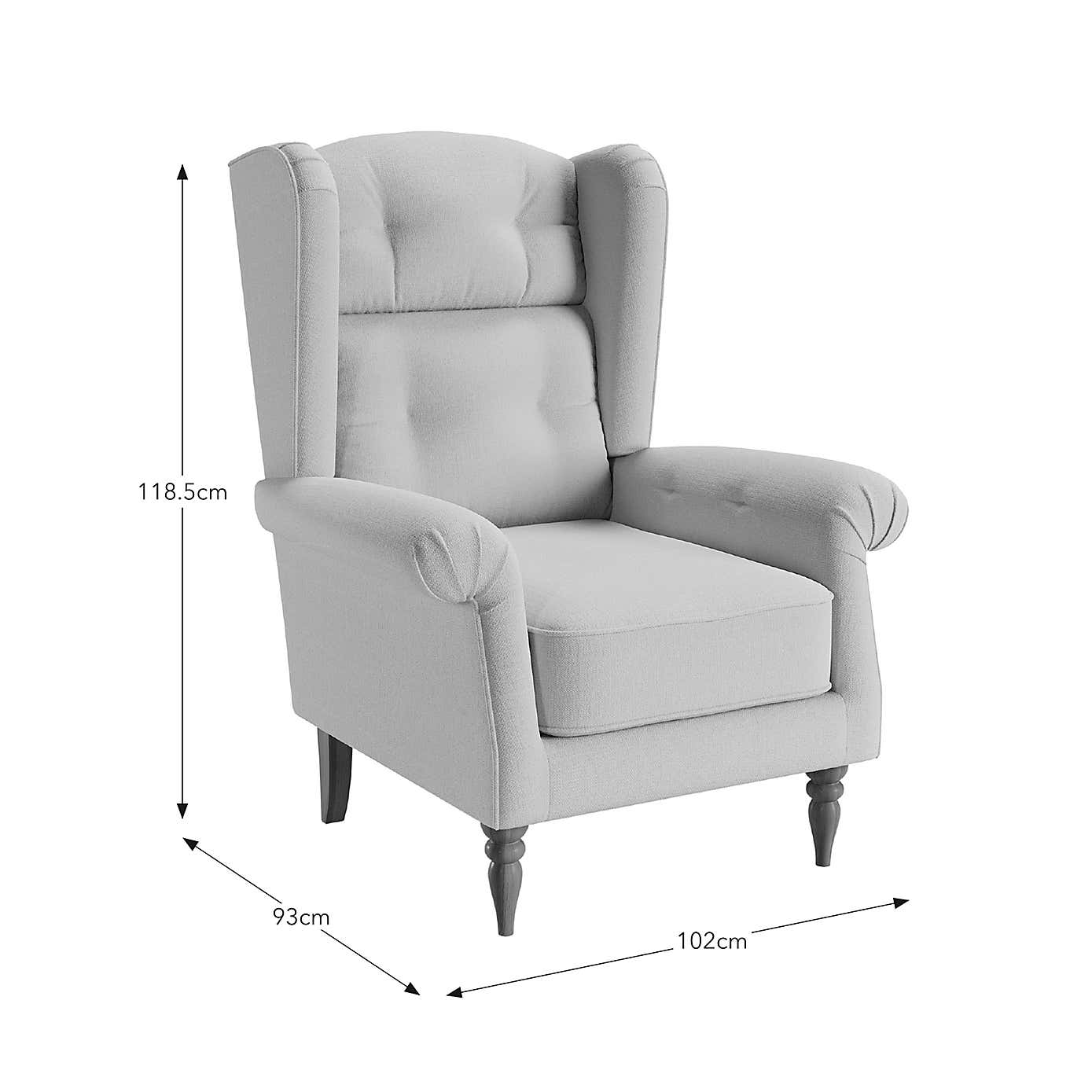 Alexander Grande Wing Back Cosy Chenille Chair