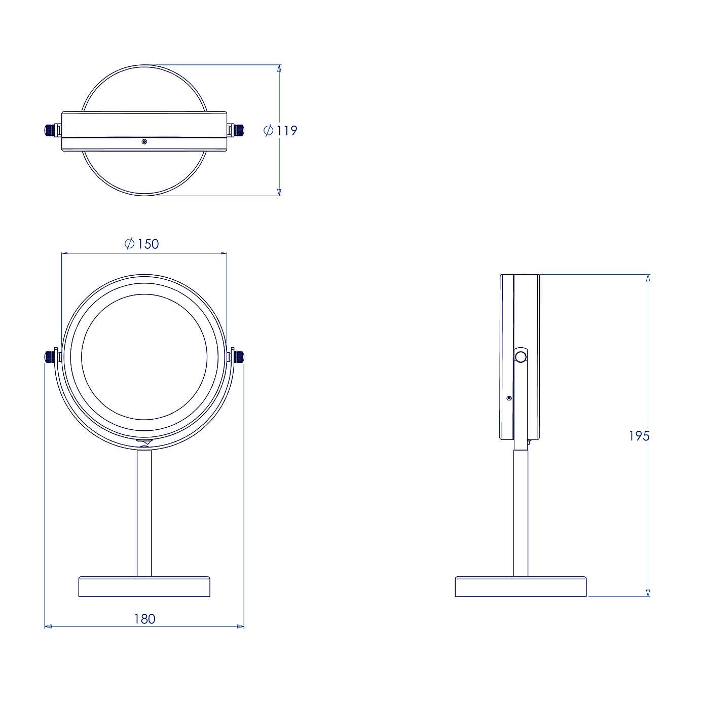 LED Free Standing Dressing Table Mirror
