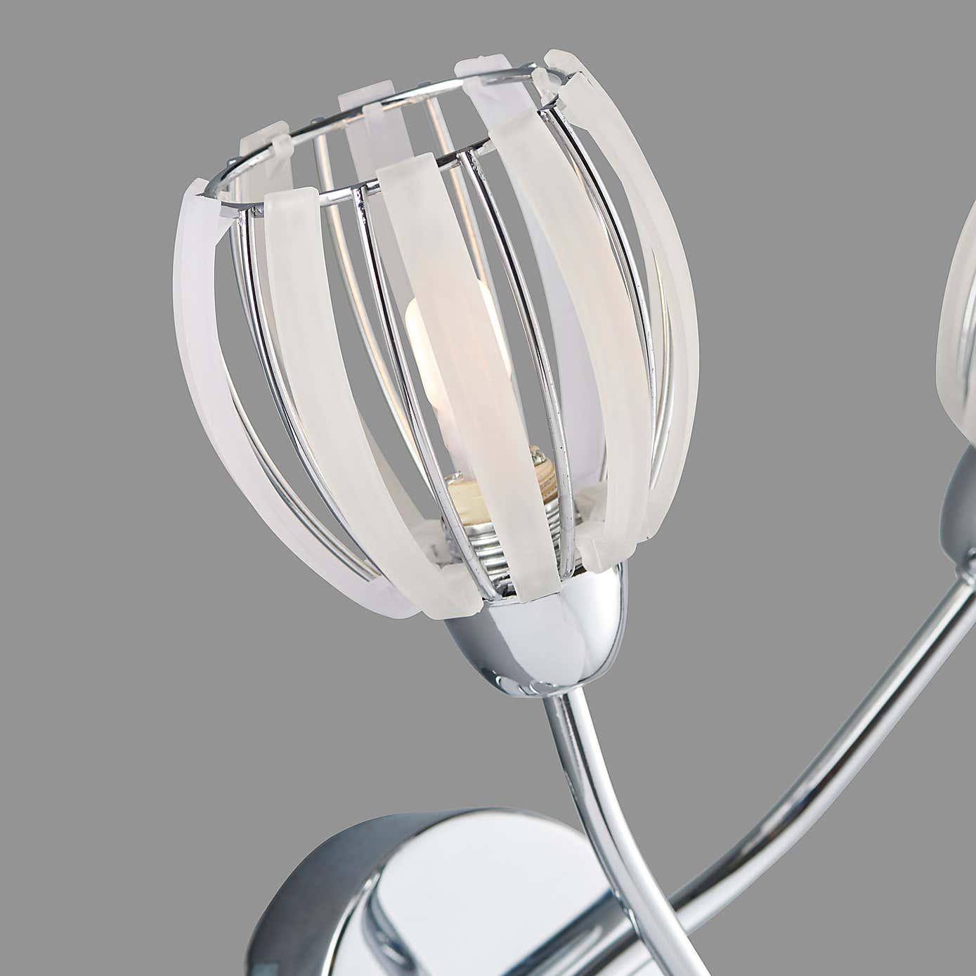 Rosa 2 Light Chrome Wall Light