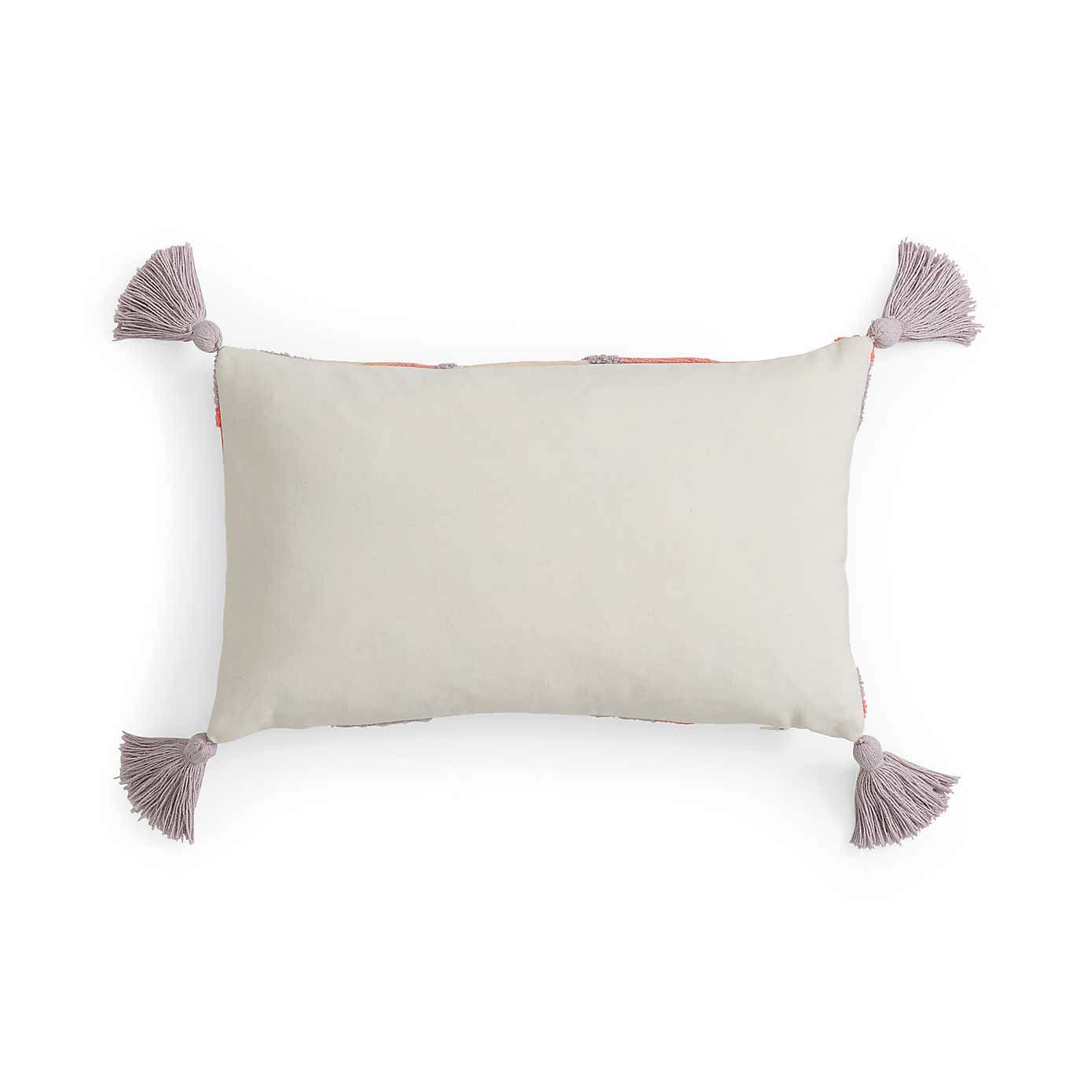 Embroidered Marble Effect Rectangle Cushion with Tassels