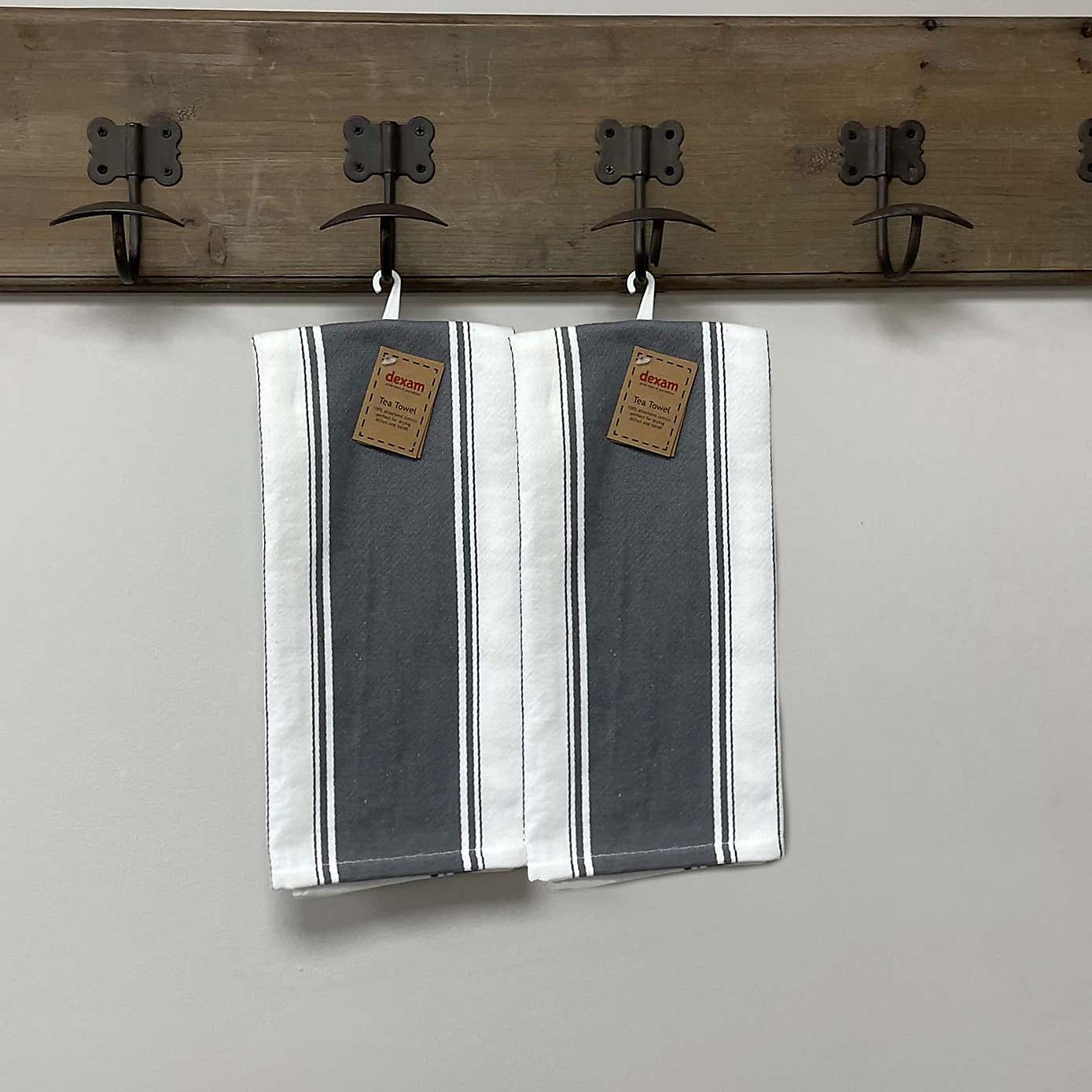 Dexam Set of 2 Love Colour Striped Tea Towels