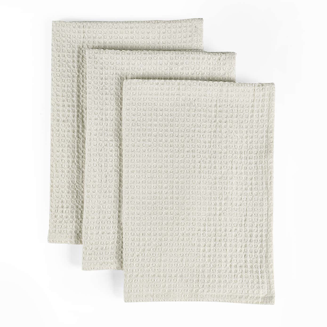 Set of 3 Recycled Waffle Tea Towels