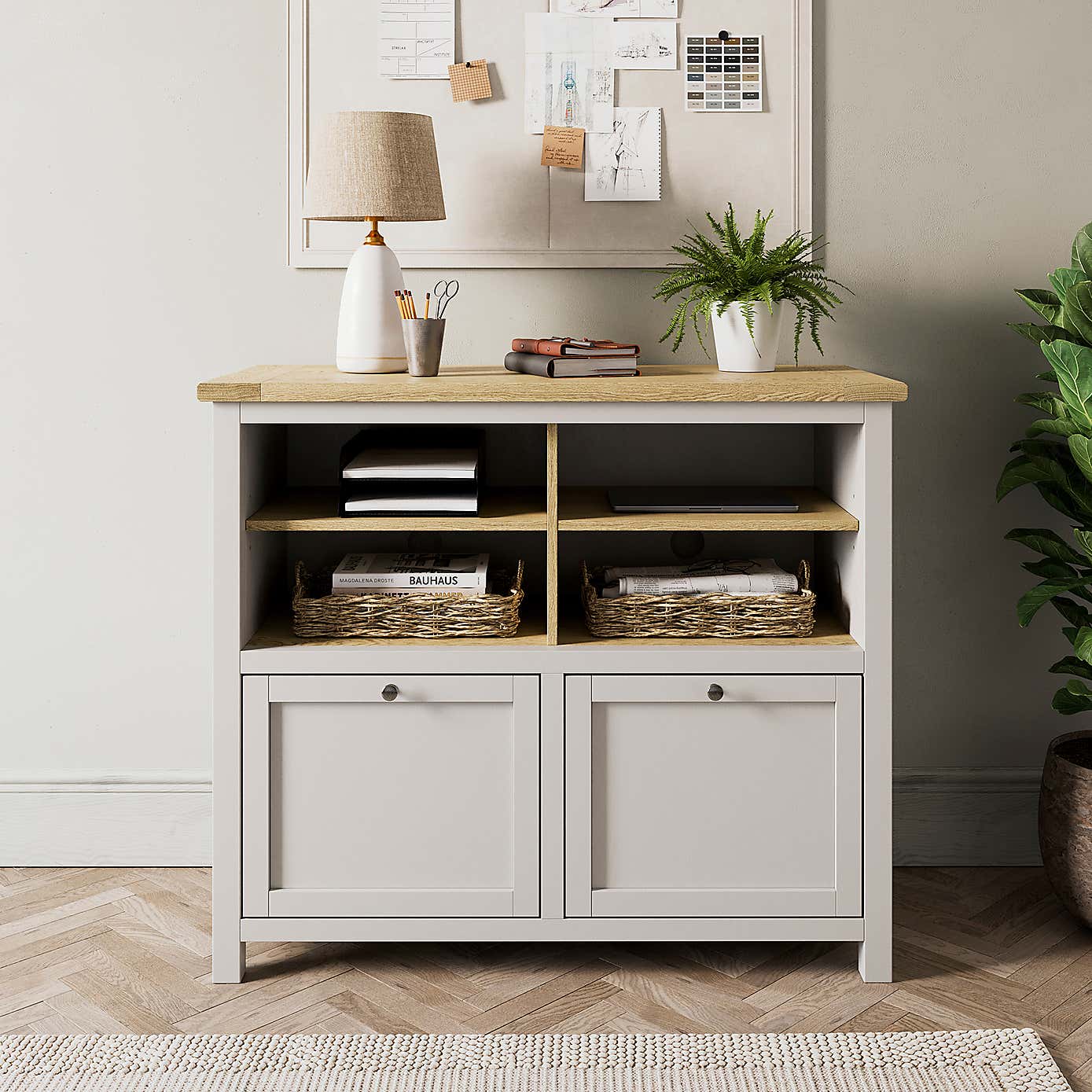 Olney Compact Storage Cabinet, Stone