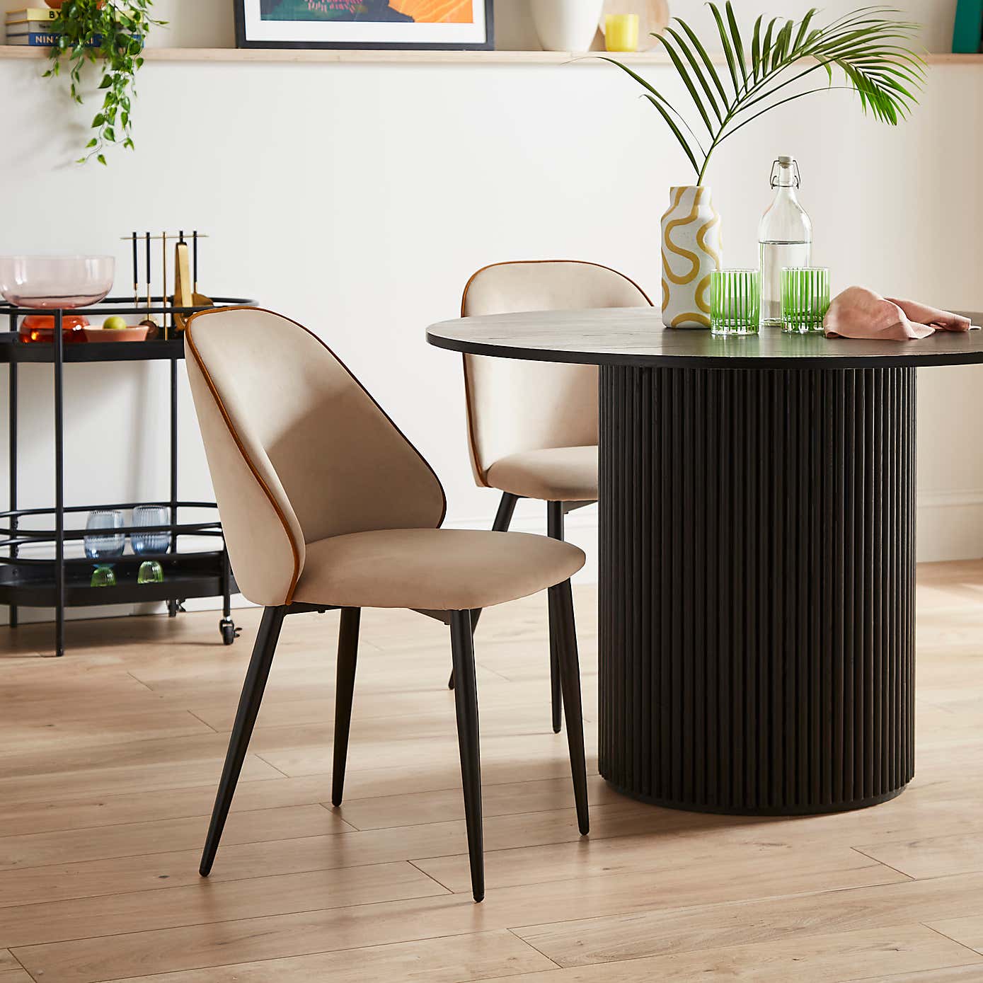 Freya Dining Chair, Velvet